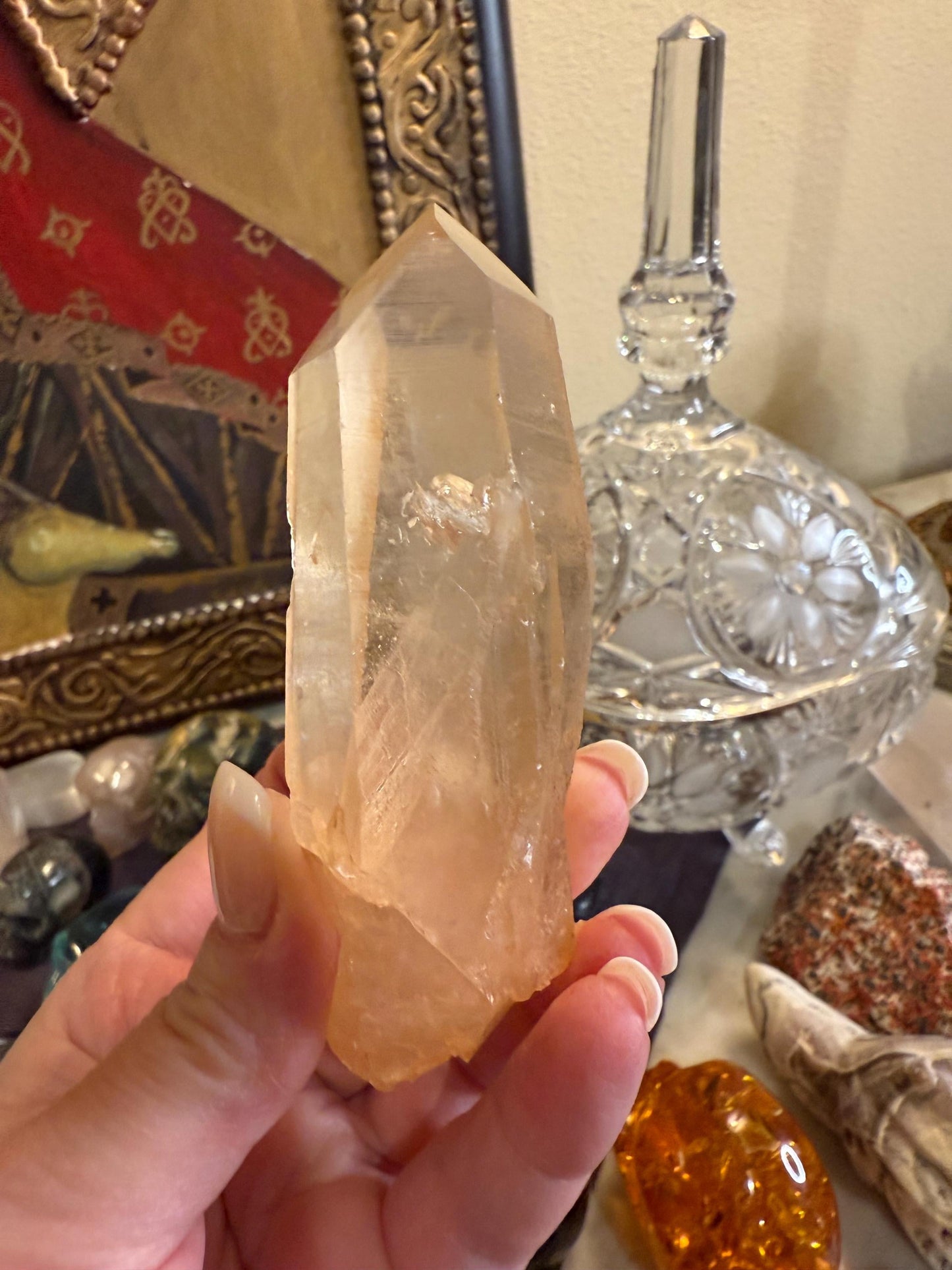 Rare Record Keeper Gold Lemurian, new, high quality, 4”, crystal healing, gift