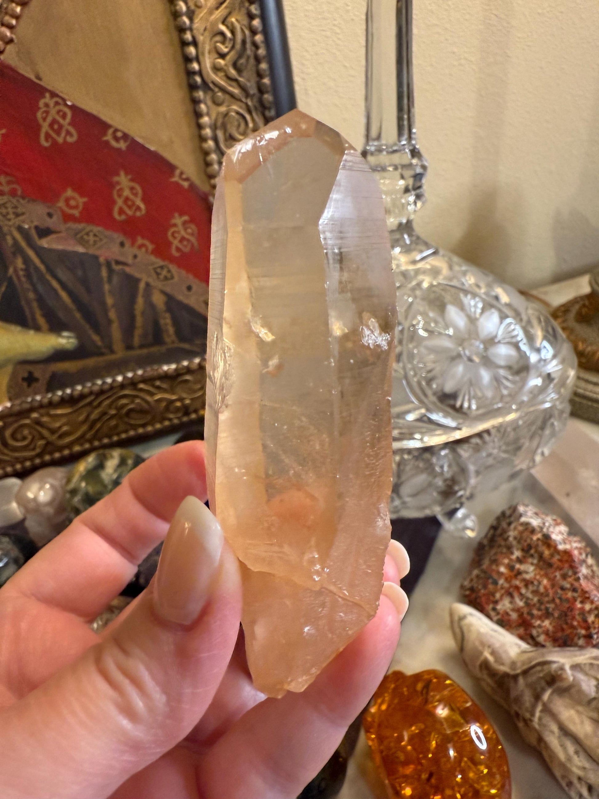 Rare Record Keeper Gold Lemurian, new, high quality, 4”, crystal healing, gift