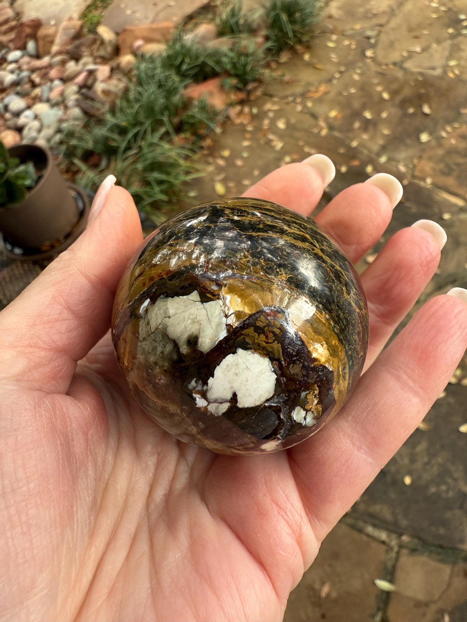 Blue Pietersite Sphere, New, altar, gift, crystal healing, high vibration crystals, 6.25”