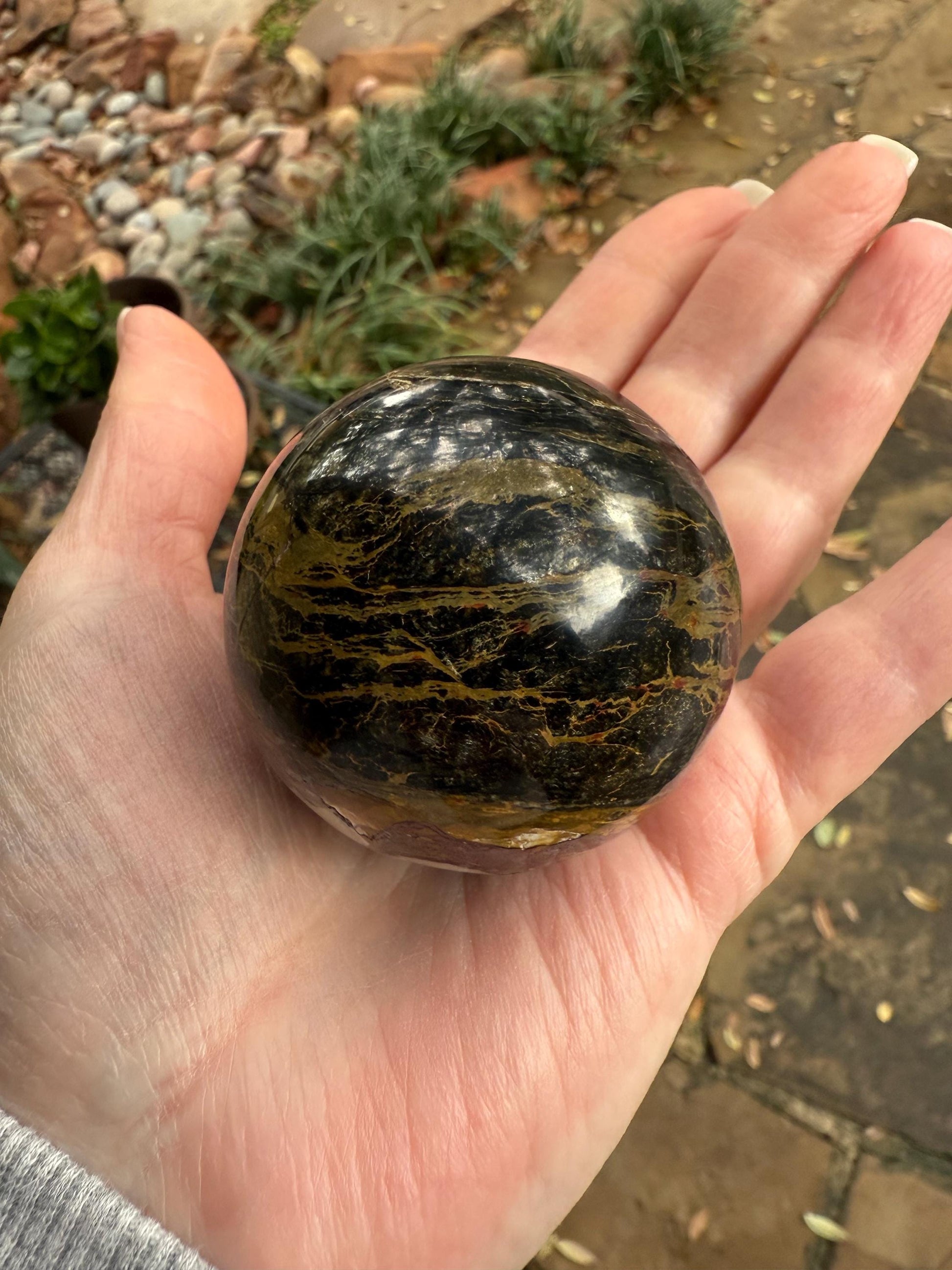 Blue Pietersite Sphere, New, altar, gift, crystal healing, high vibration crystals, 6.25”