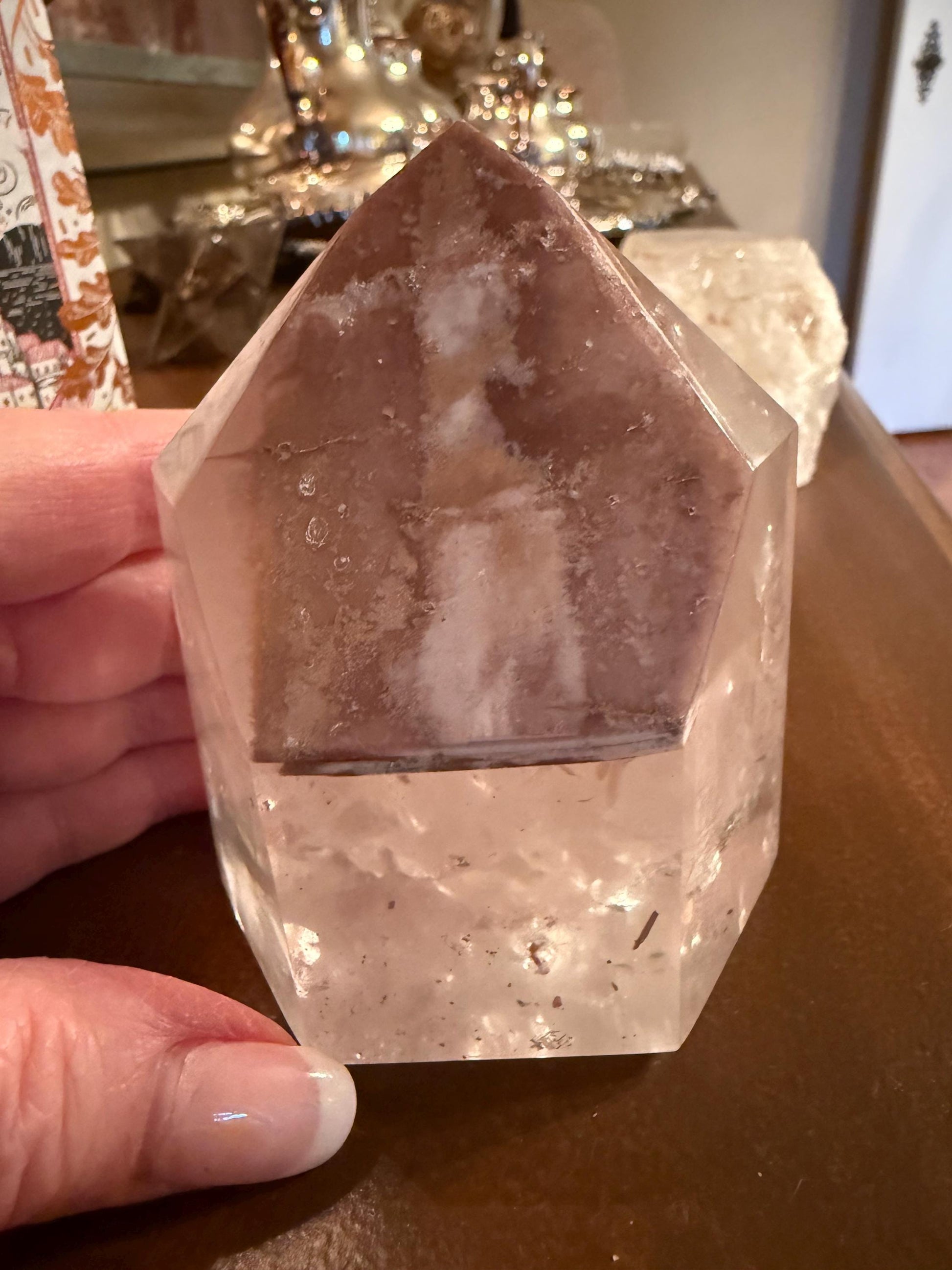 Stunning Rare Pink Lithium Lemurian, new, high quality, 3.5”, crystal healing, gift