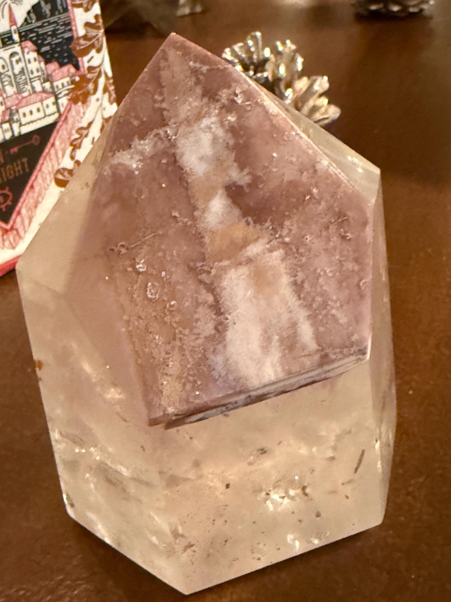 Stunning Rare Pink Lithium Lemurian, new, high quality, 3.5”, crystal healing, gift