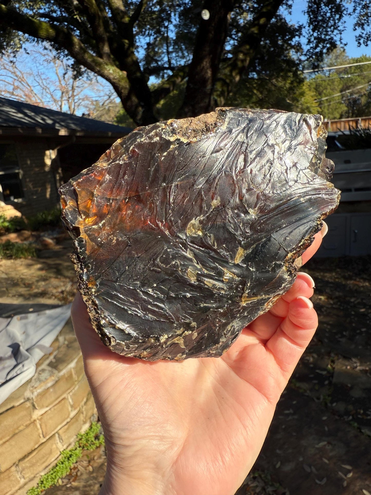 Jumbo stunning raw amber chunk, New, altar, gift, high vibration crystals, natural, crystal healing, 12.8 ounces, 5.5”