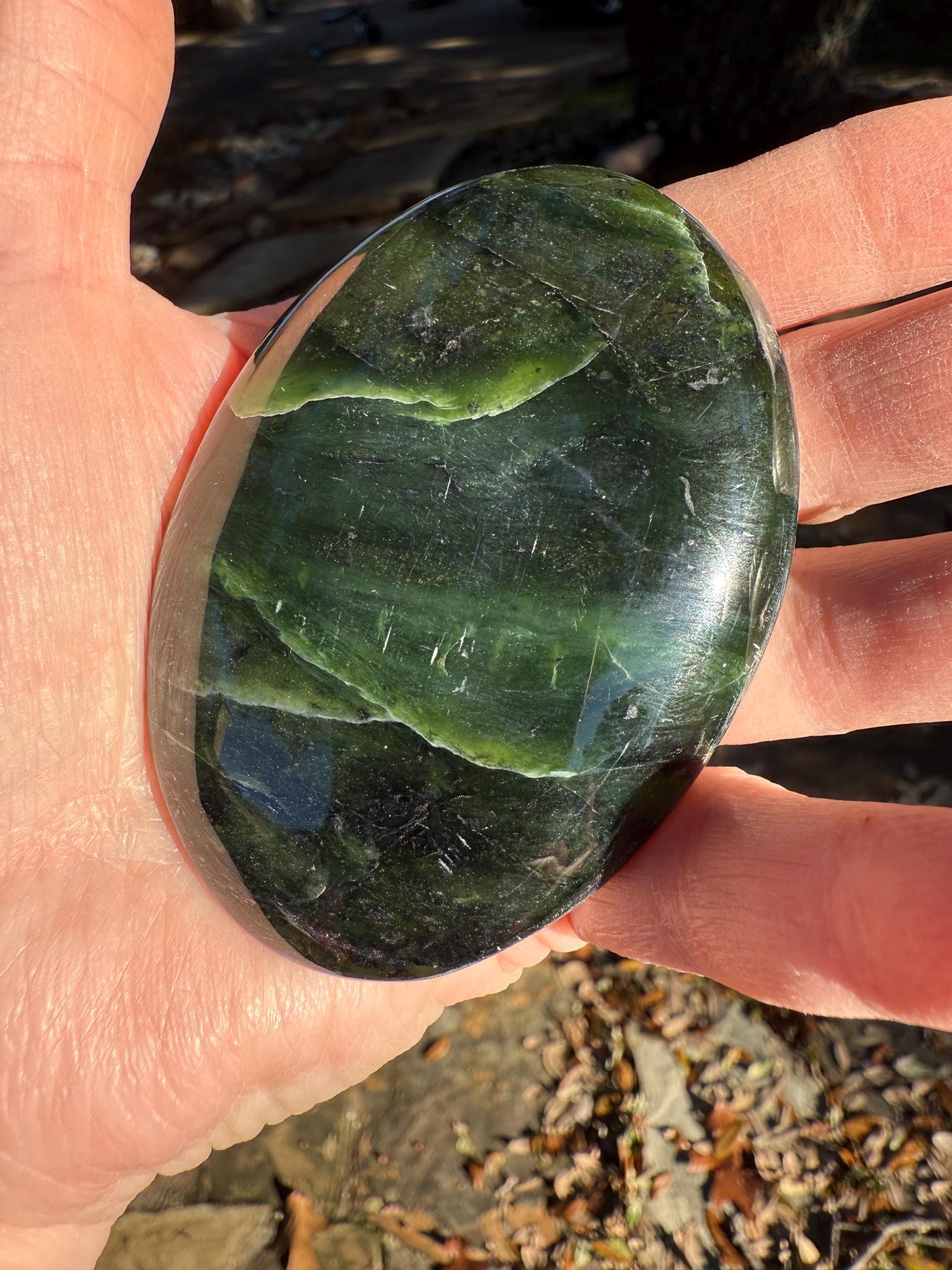 New Serpentine Palm Stone, 3”, New, Crystal Healing, Gift, Altar, High Vibration Crystals