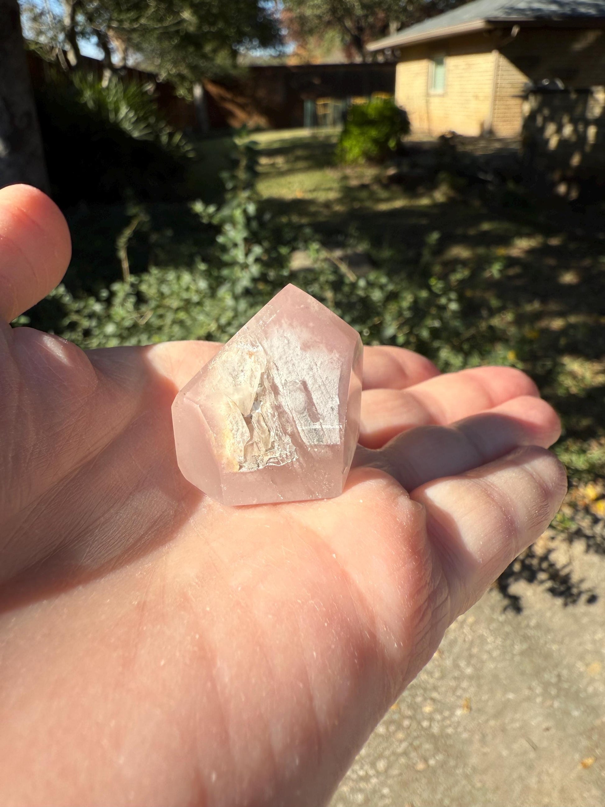 Rare Pink Lithium Lemurian, new, high quality, 1.1”, crystal healing, gift