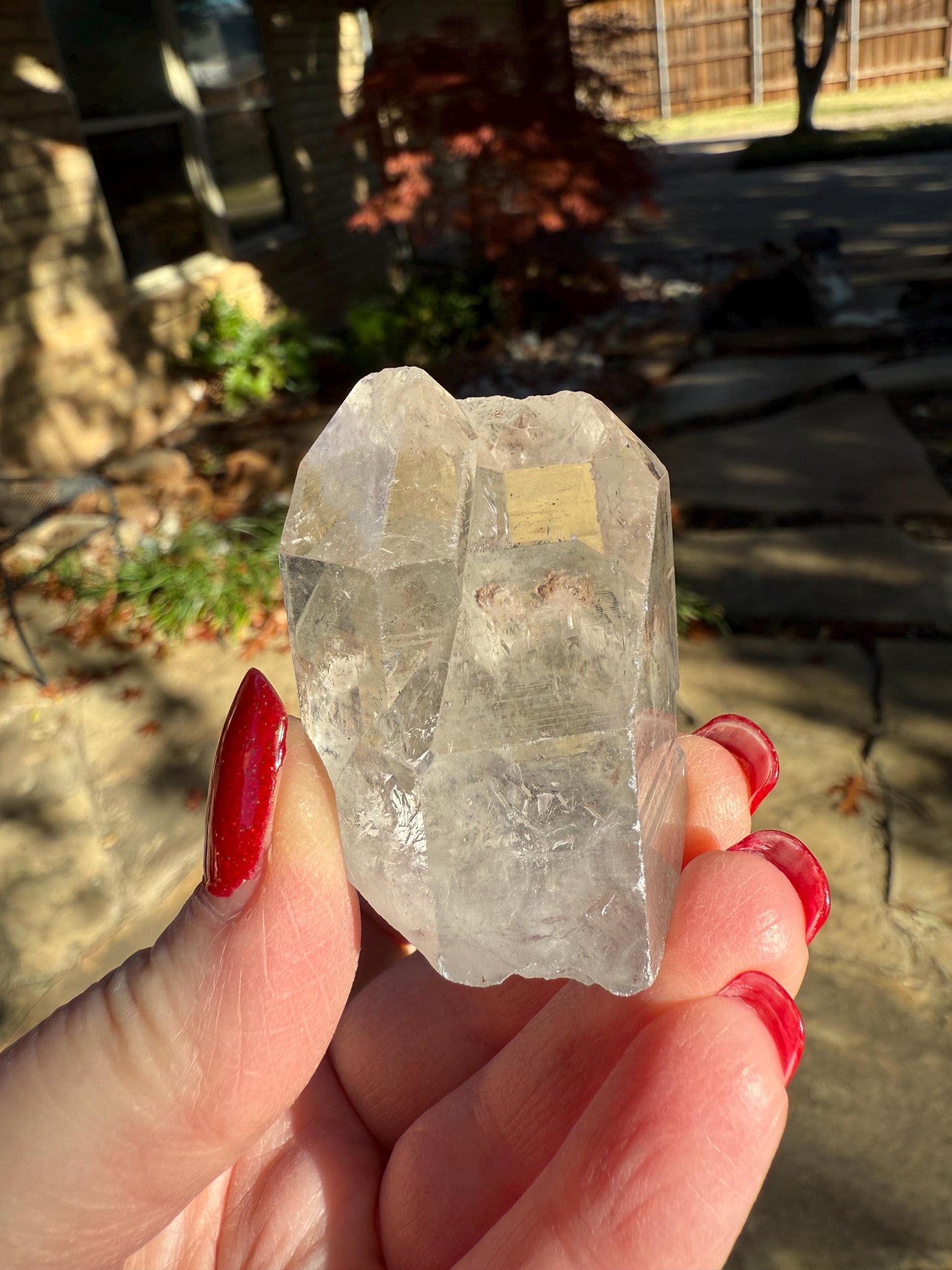 Lemurian Point Twin Tip with Pyrite & Hematite, high vibration crystals, Lost Magick Group, healing, gift