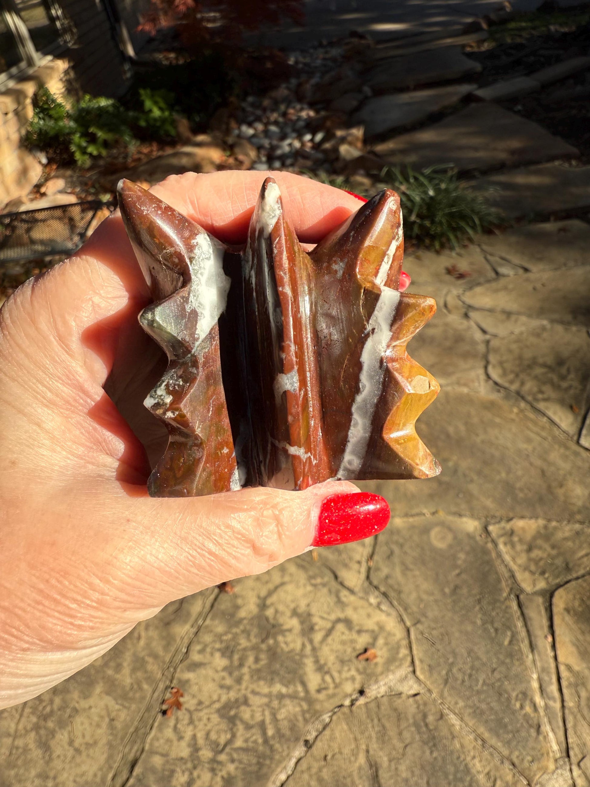 Red Jasper Dragon Skull, 3.75”, altar, gifts, high vibration crystals, crystal healing