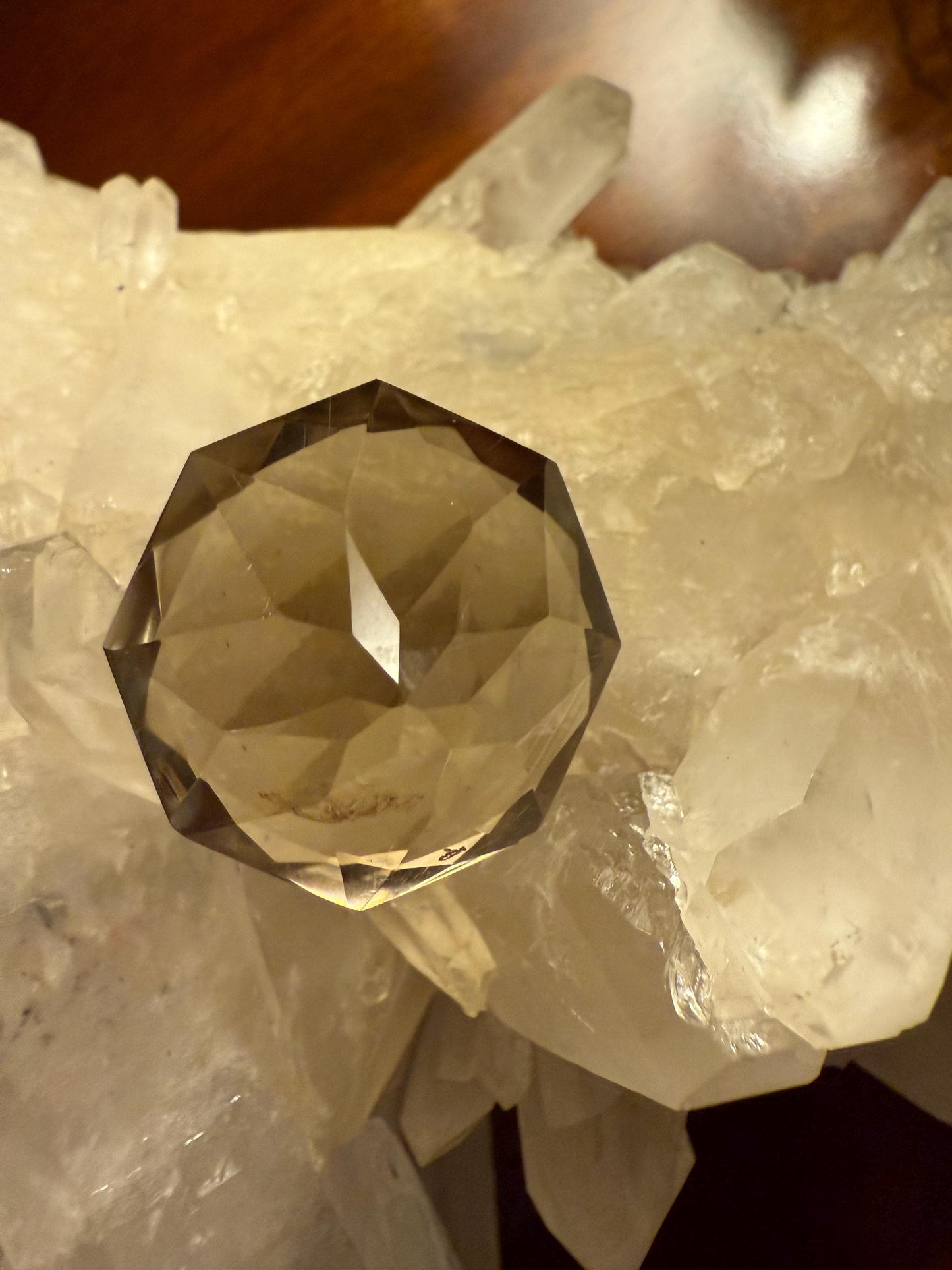 Smoky Lemurian Diamond, stunning carving, new, 1”, Brazil, high vibration crystal healing, crystals, altar, gift