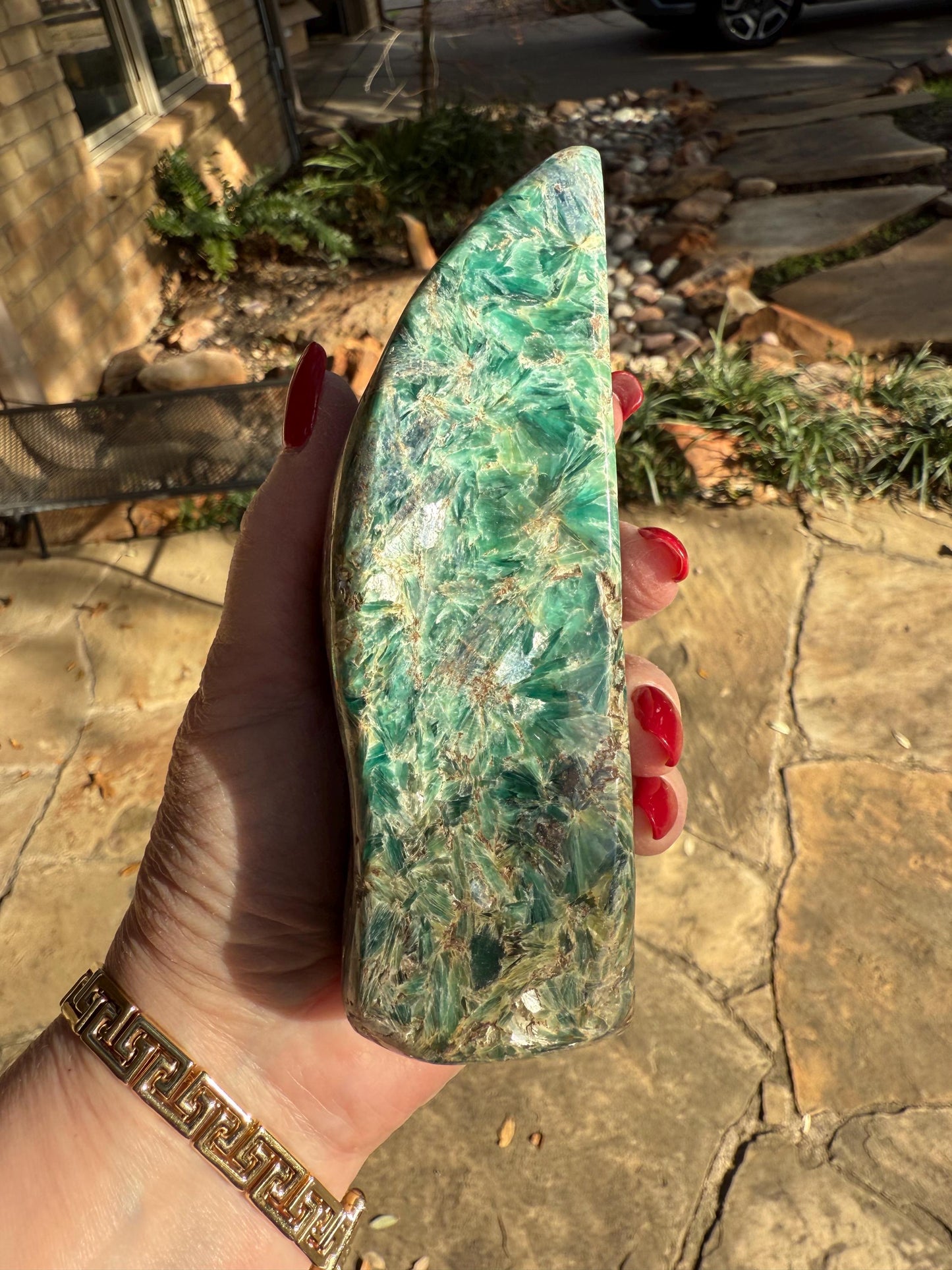 Mermaid Kyanite Stone standing Freeform, rare, premium, crystal healing, high vibration crystals, 5”