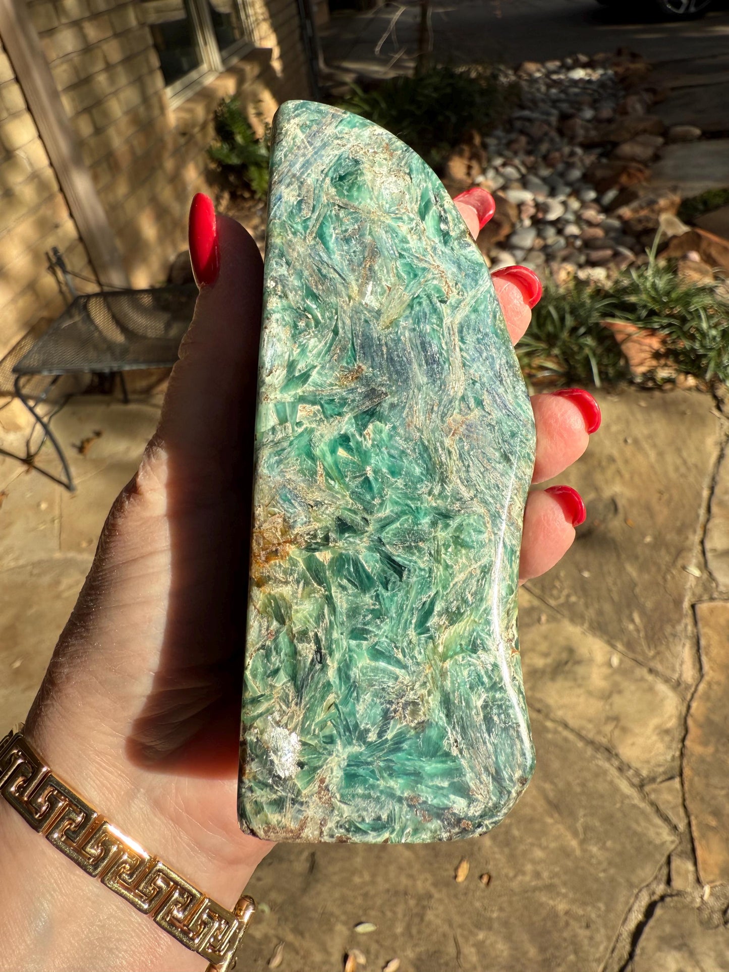 Mermaid Kyanite Stone standing Freeform, rare, premium, crystal healing, high vibration crystals, 5”