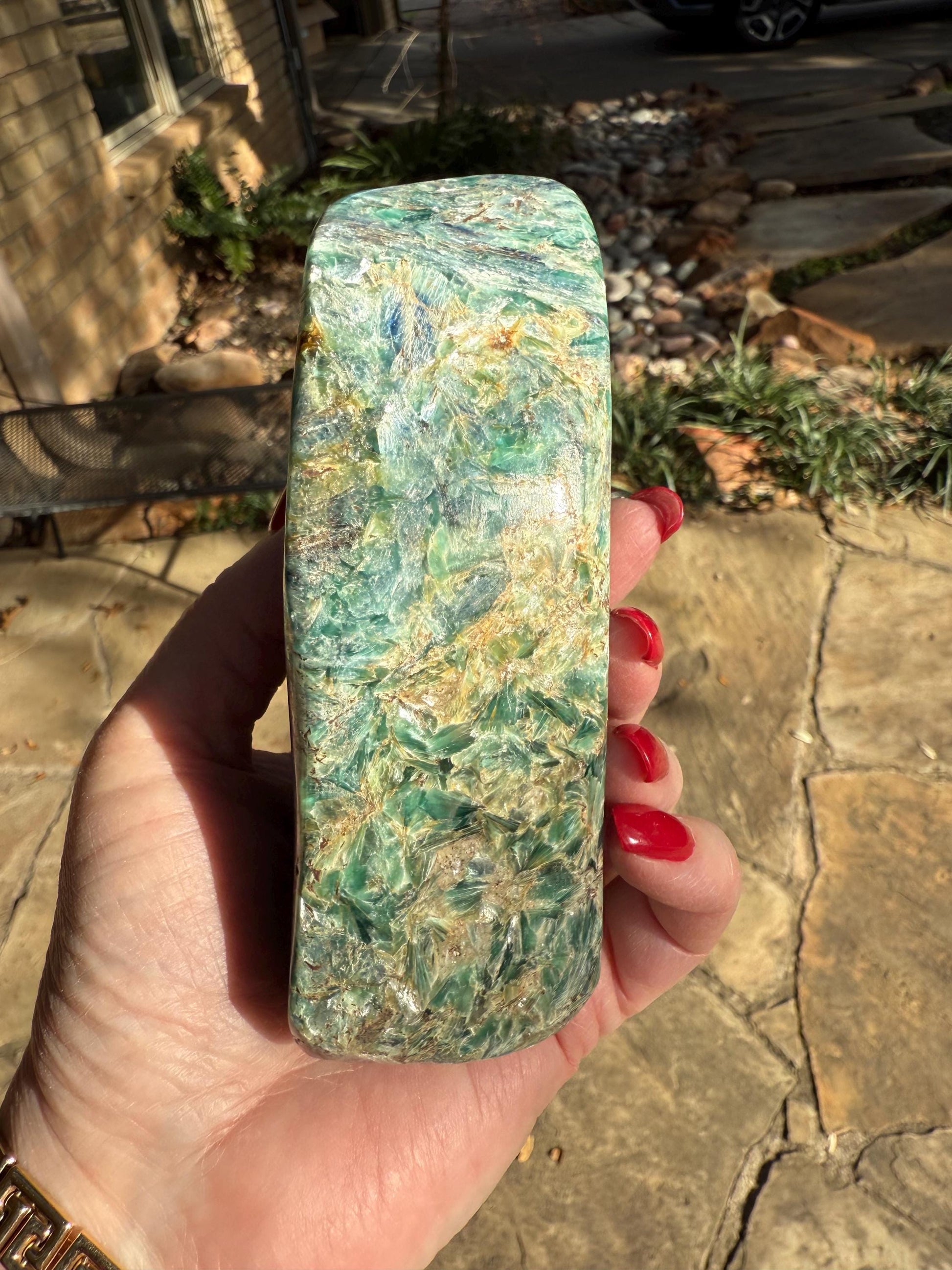 Mermaid Kyanite Stone standing Freeform, rare, premium, crystal healing, high vibration crystals, 5”