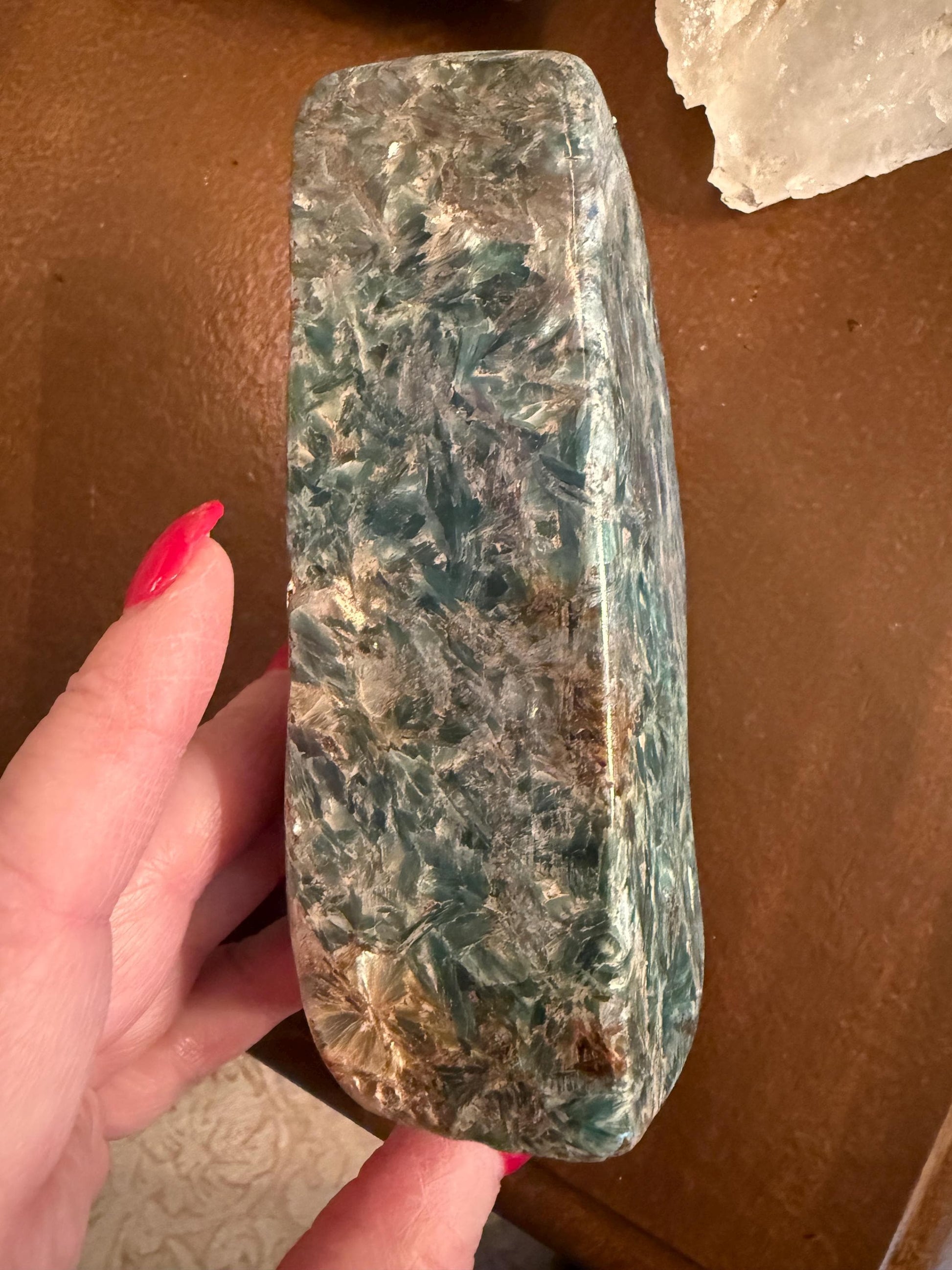 Mermaid Kyanite Stone standing Freeform, rare, premium, crystal healing, high vibration crystals, 5”