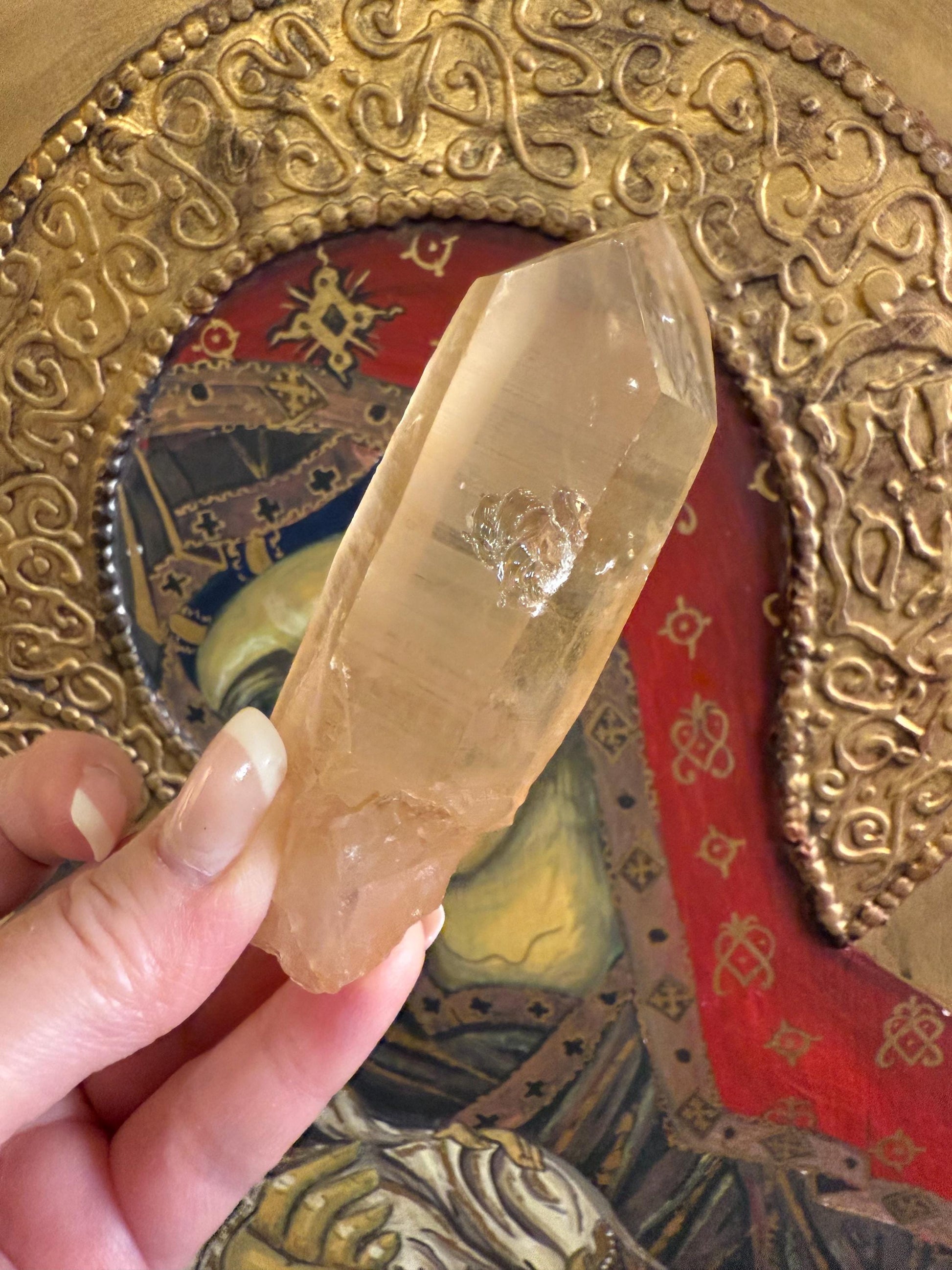 Rare Record Keeper Gold Lemurian, new, high quality, 4”, crystal healing, gift