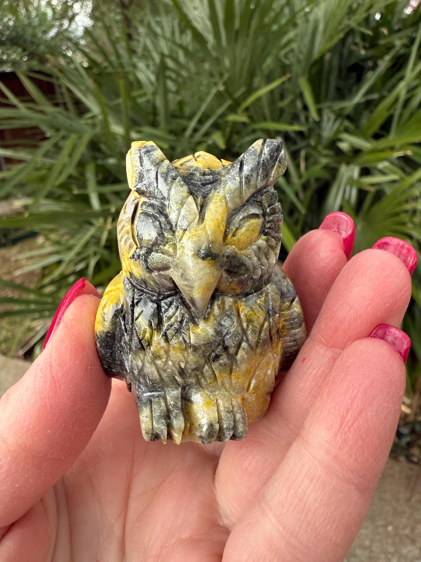 Eclipse Jasper Owl, 2.25”, crystal healing, high vibration crystals, altar, gifts