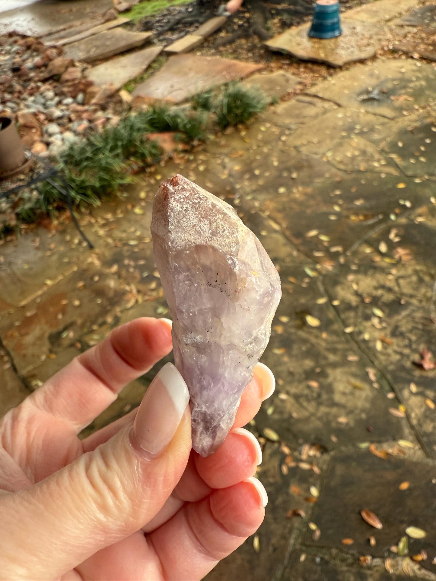 Beautiful Auralite-23 palm, raw and authentic, 2.5”, new, crystal healing