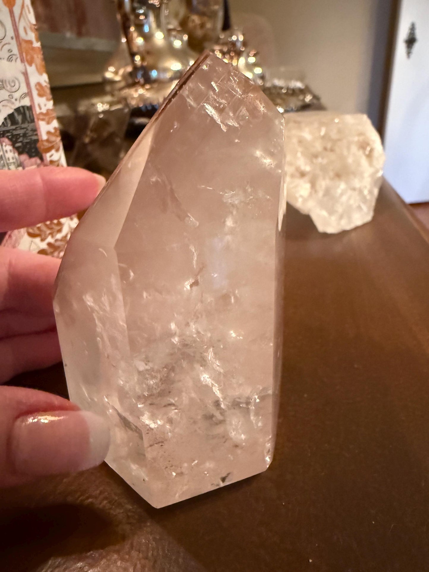 Stunning Rare Pink Lithium Lemurian, new, high quality, 3.5”, crystal healing, gift