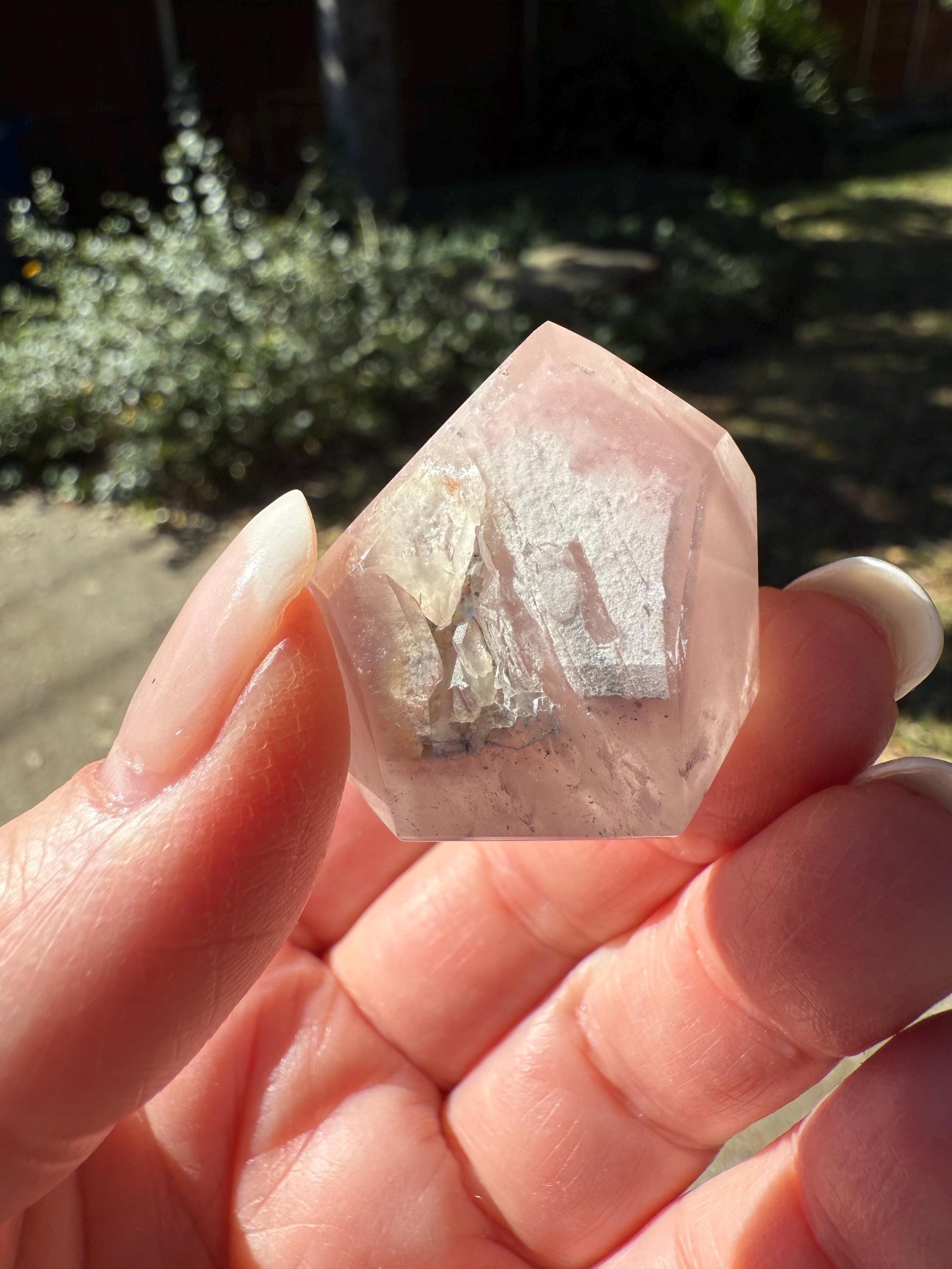 Rare Pink Lithium Lemurian, new, high quality, 1.1”, crystal healing, gift