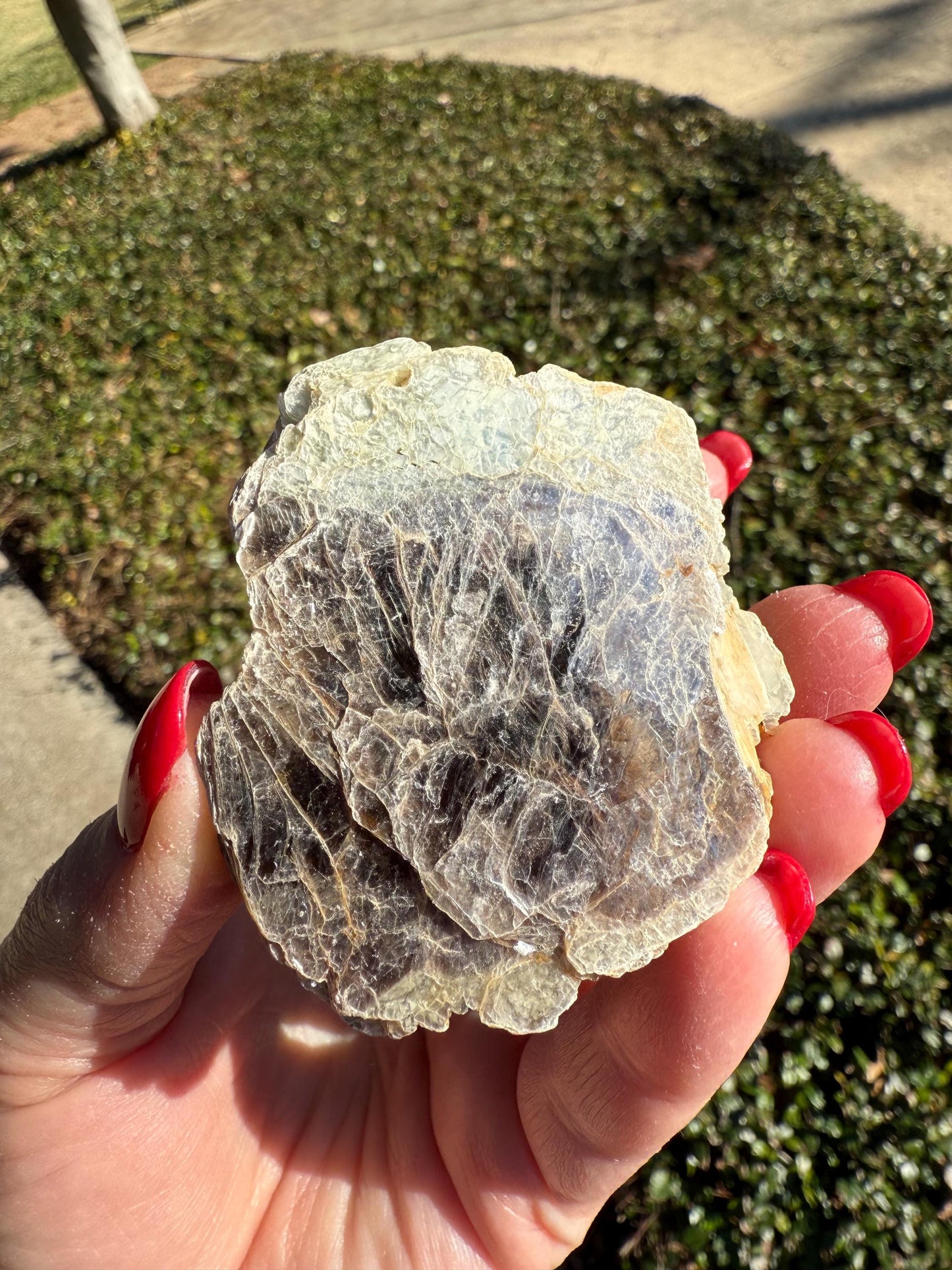 Sparkly purple lepidolite mirror, new, crystal healing, altar, 2.5”, crystals