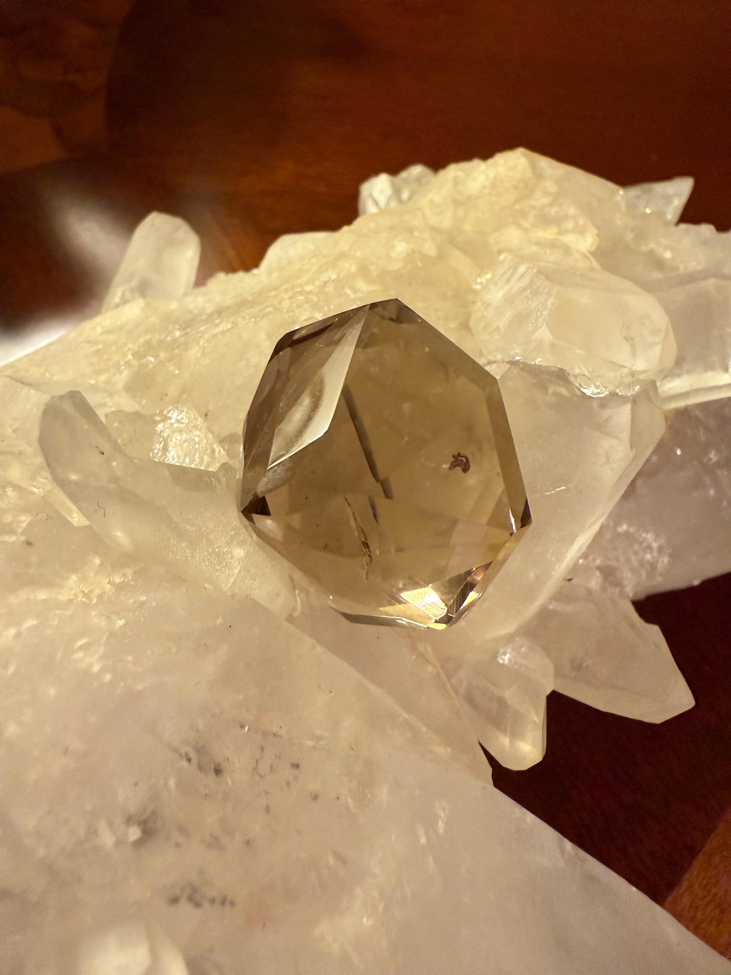 Smoky Lemurian Diamond, stunning carving, new, 1”, Brazil, high vibration crystal healing, crystals, altar, gift