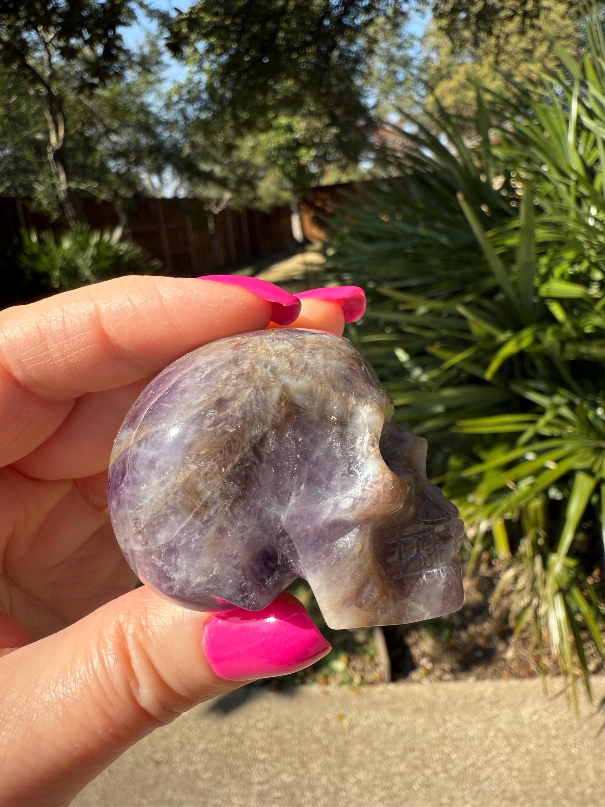 Amethyst Skull, 2”, high vibration crystal healing skull, gifts, crystal healing