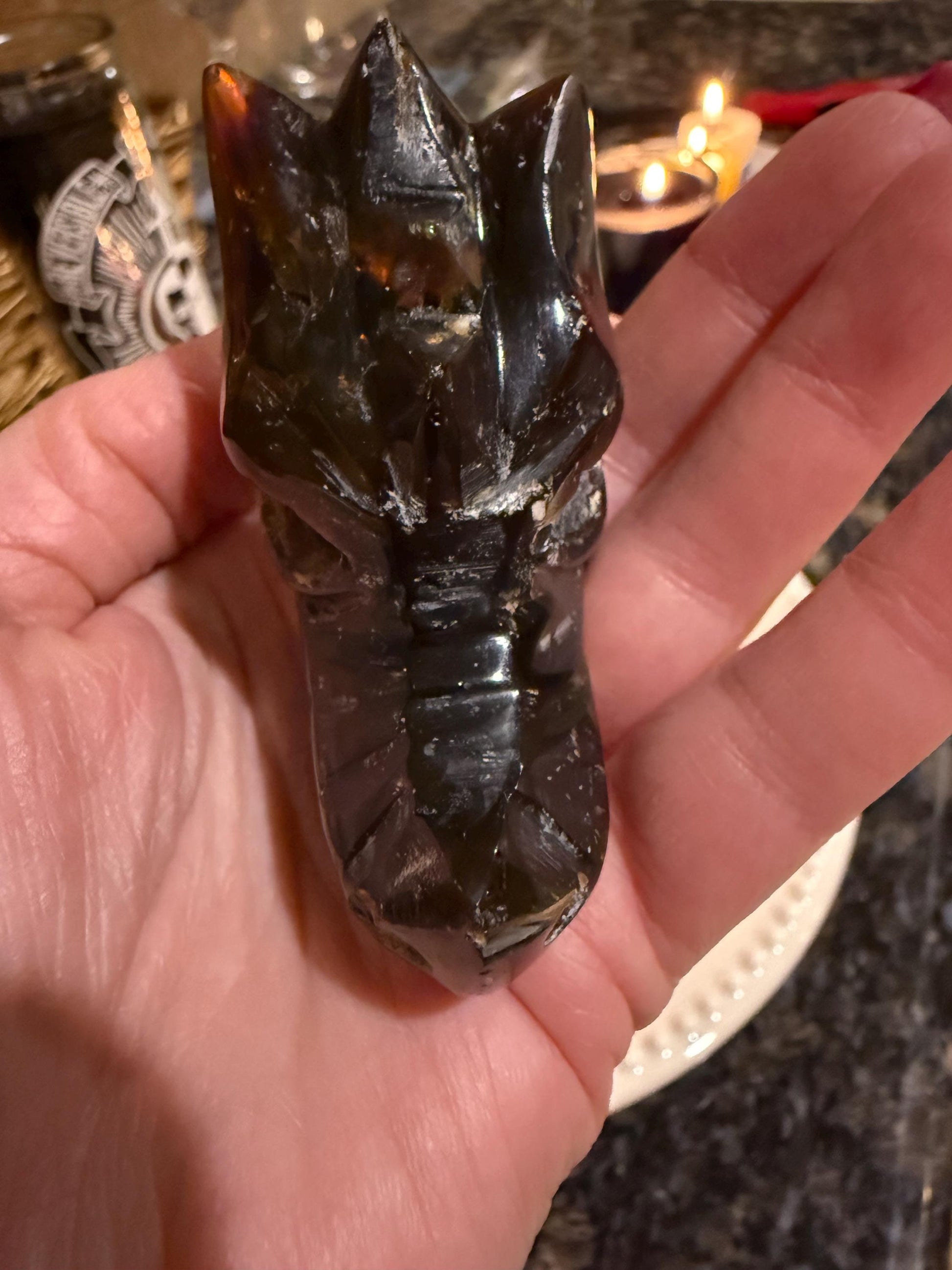 Amber Dragon 2.75”, Rare, Crystal Healing, High Vibration Crystals, altar, gift, authentic amber