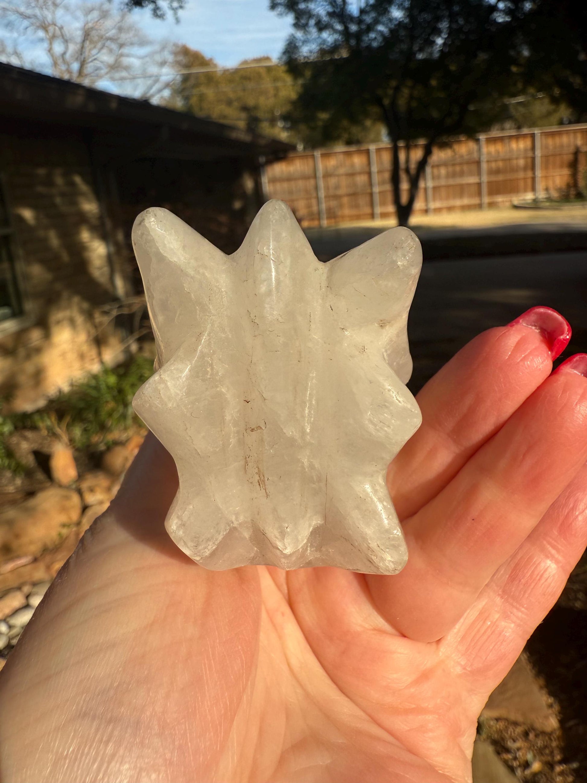 Quartz Crystal Dragon Head Skull, 3.5”, new, beautiful carving, crystals healing practice, gift, altar