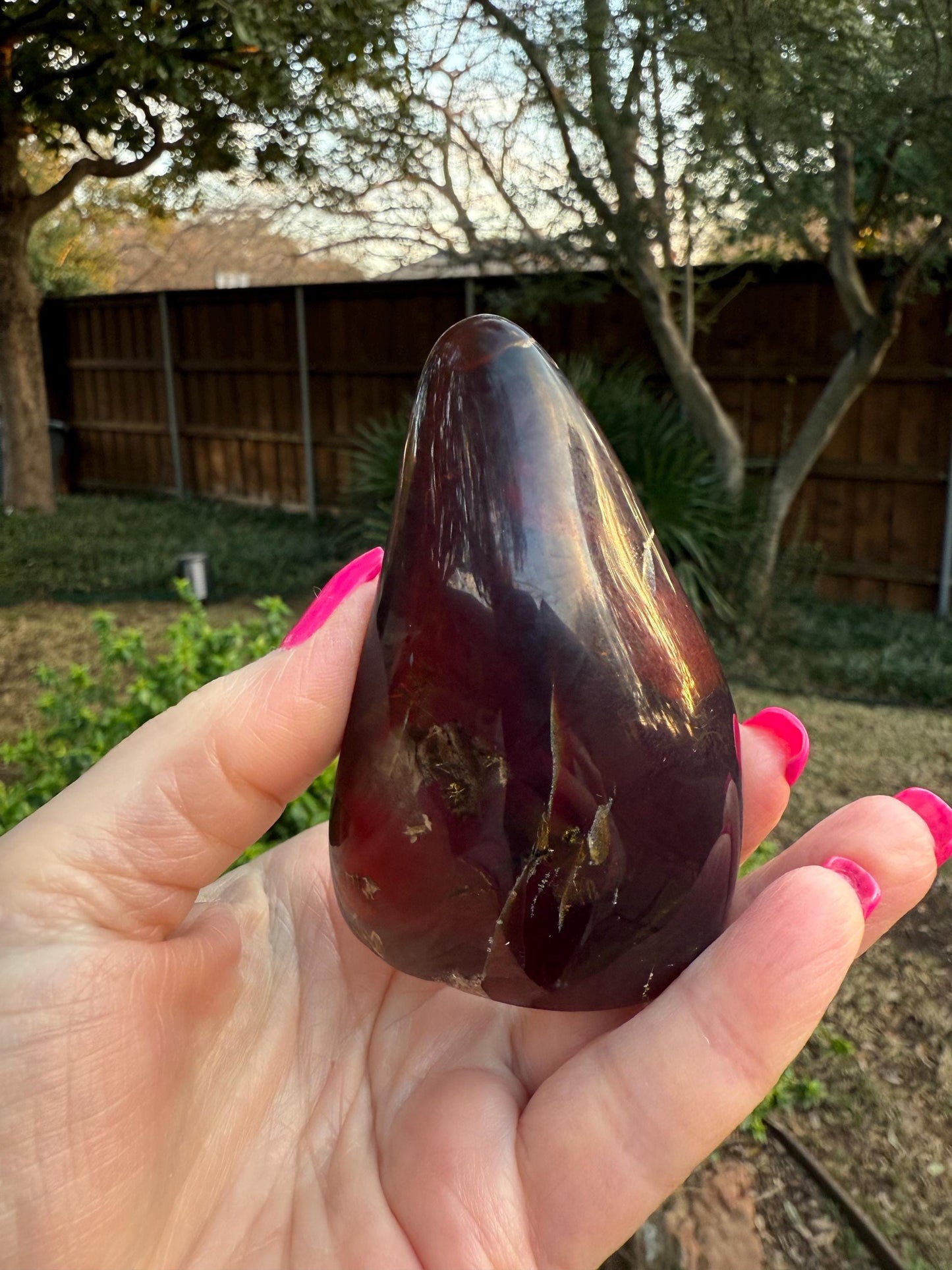 Polished authentic amber shield, New, altar, gift, high vibration crystals, natural, crystal healing, 3.25”