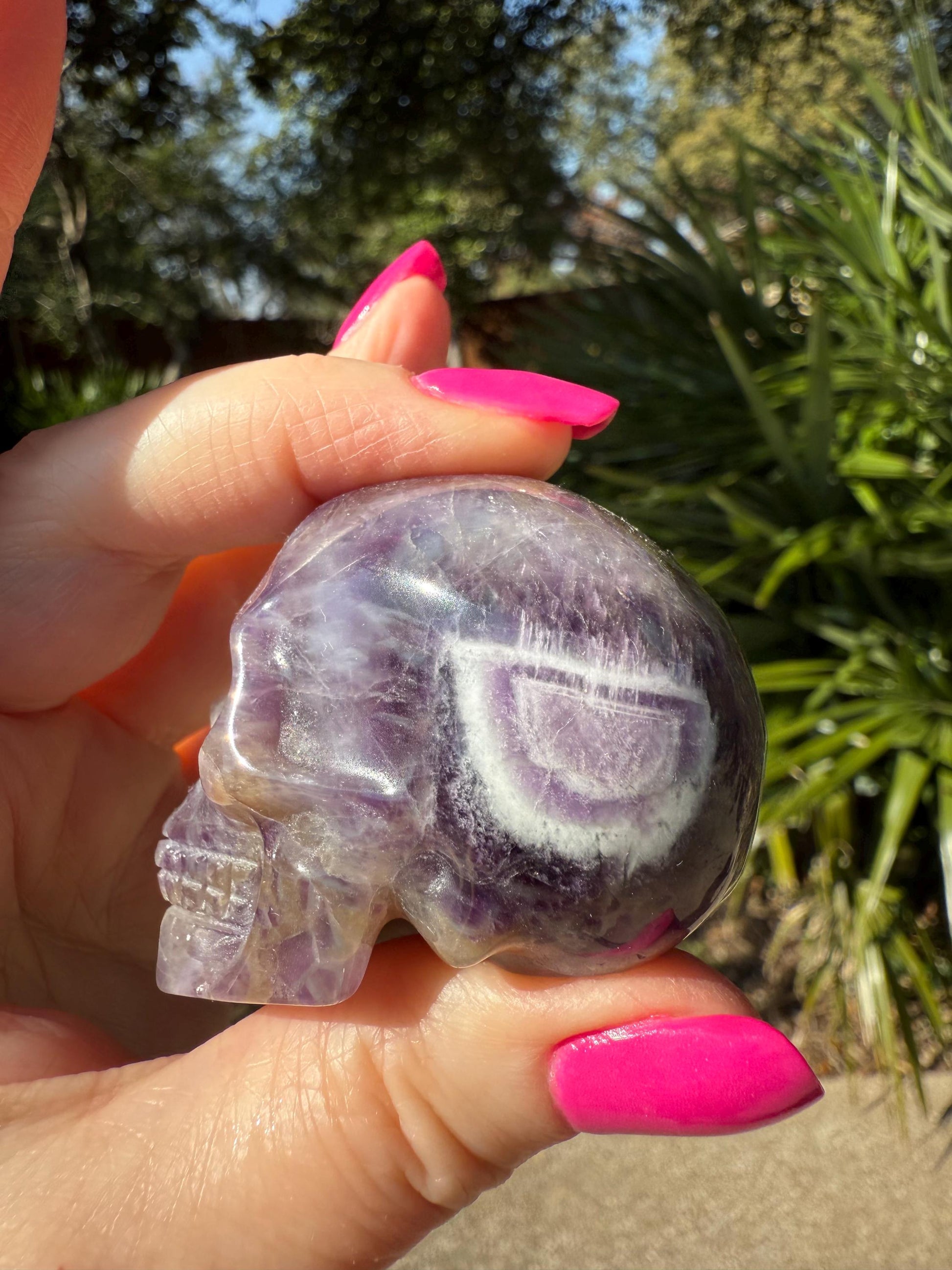 Amethyst Skull, 2”, high vibration crystal healing skull, gifts, crystal healing