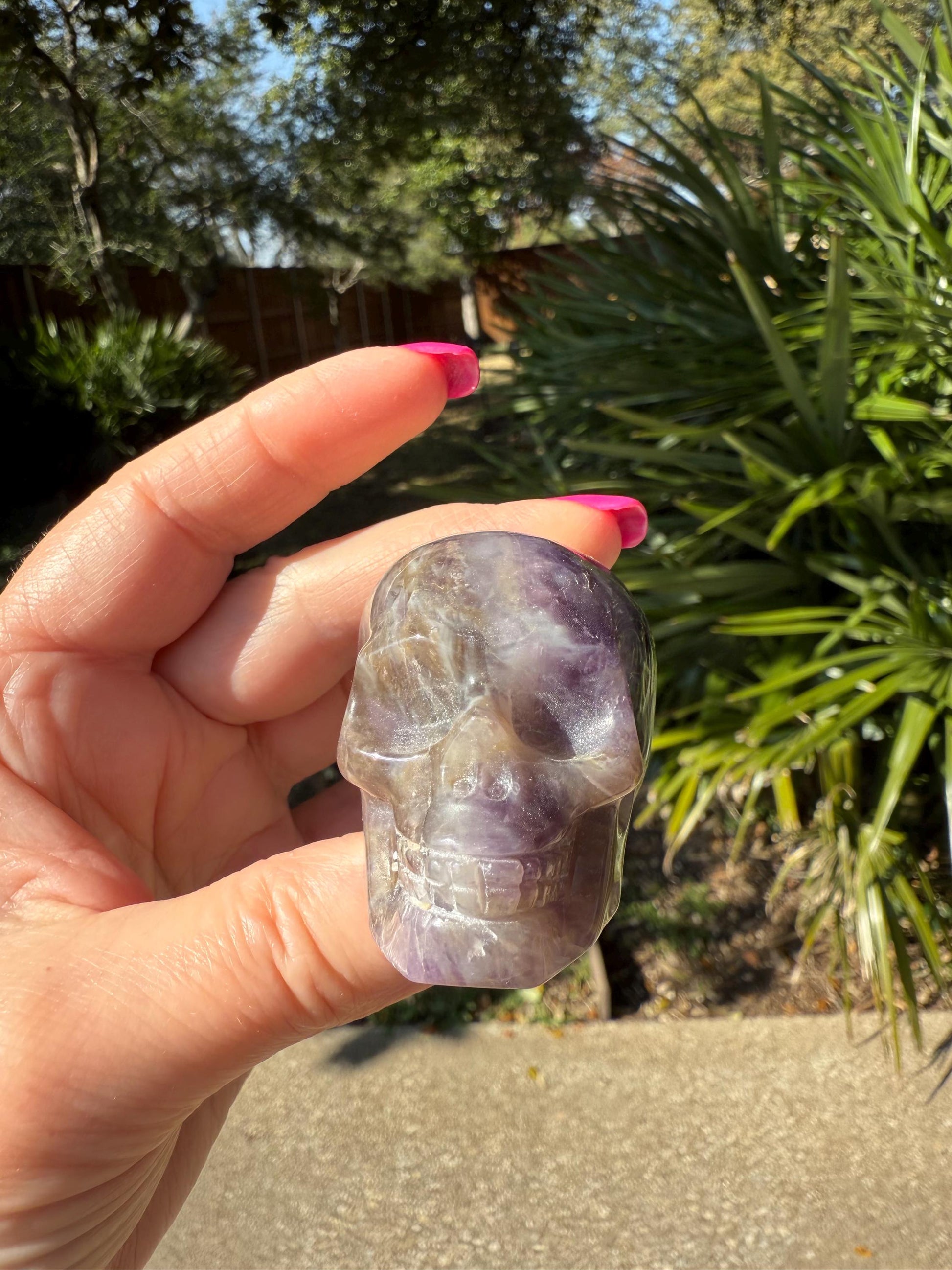 Amethyst Skull, 2”, high vibration crystal healing skull, gifts, crystal healing