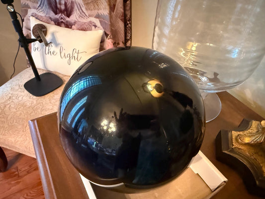 21.65 lbs. Black Obsidian Sphere, New, Natural, High Vibration crystals, crystal healing, beautiful carving stone