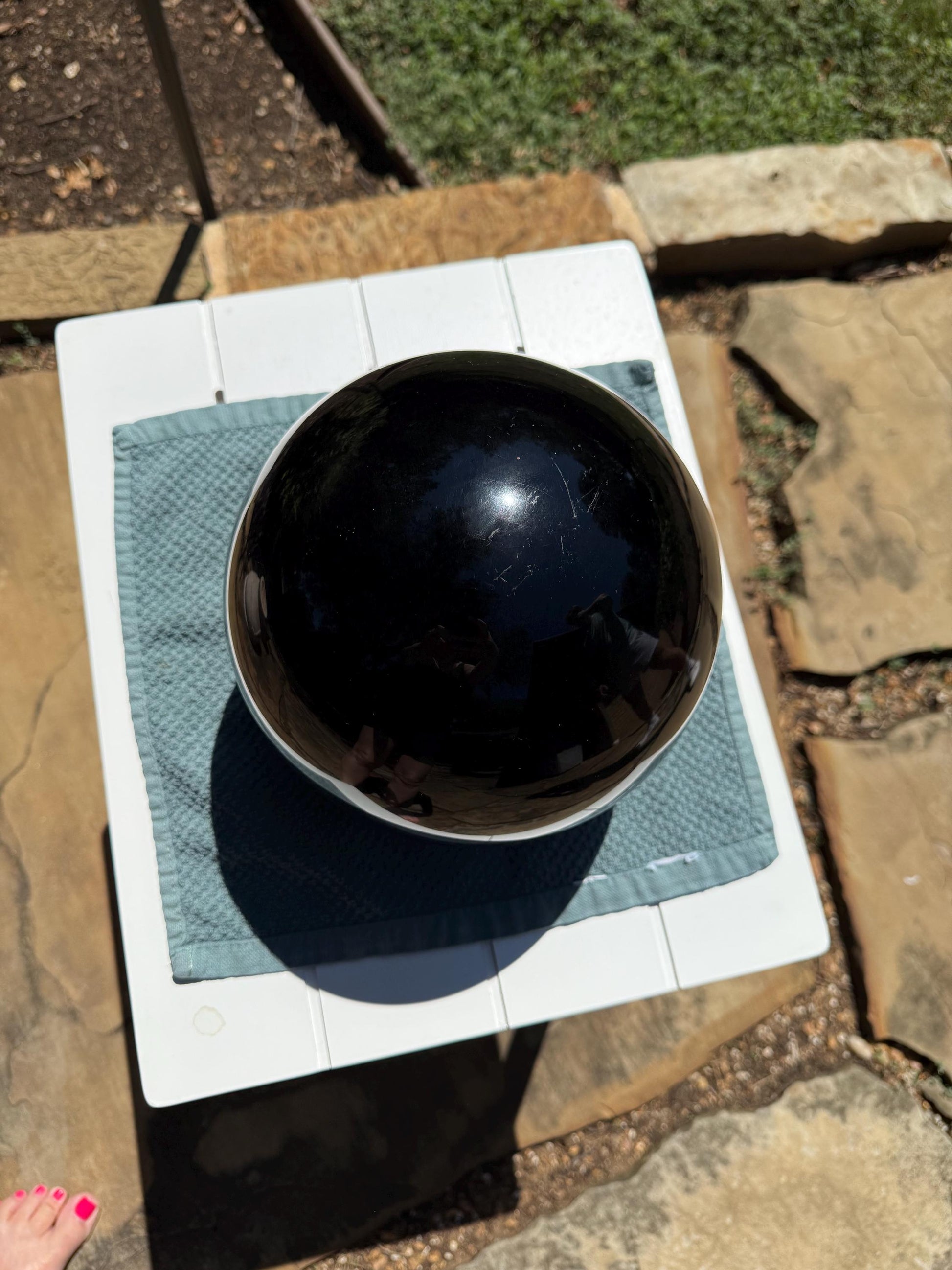 21.65 lbs. Black Obsidian Sphere, New, Natural, High Vibration crystals, crystal healing, beautiful carving stone