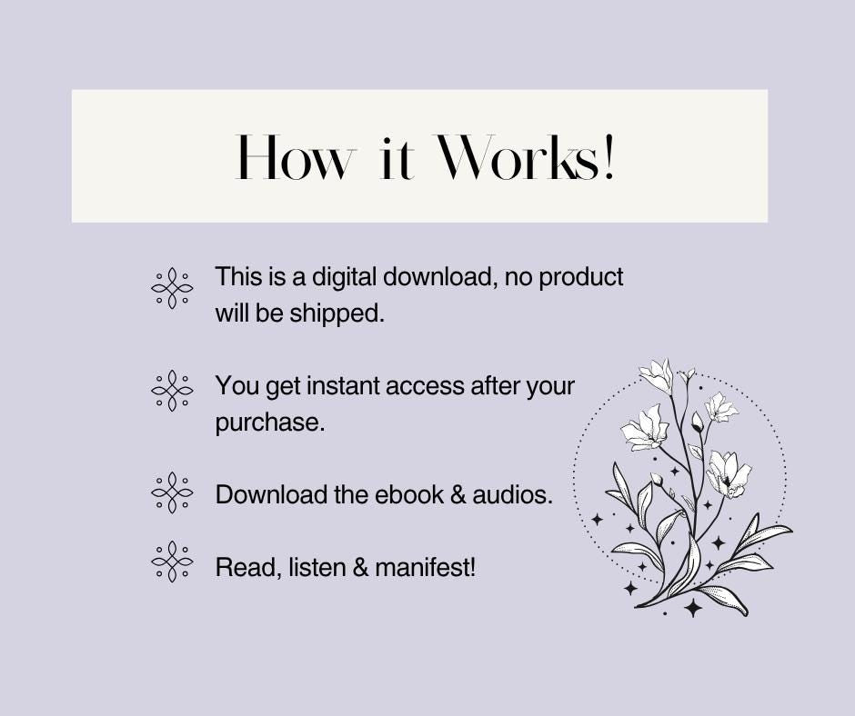 Manifestation Ebook | Law of Attraction Workbook PDF | Fire Up Your Magick Course For Spiritual Seekers | Digital Download For Abundance