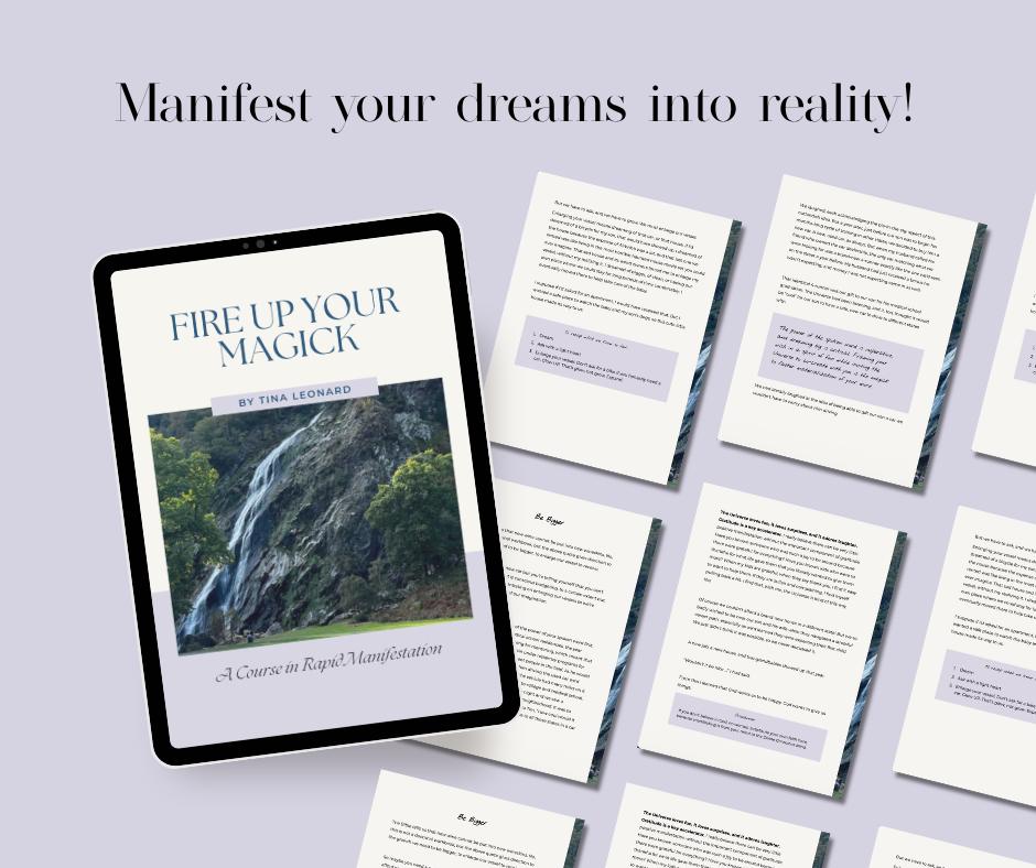 Manifestation Ebook | Law of Attraction Workbook PDF | Fire Up Your Magick Course For Spiritual Seekers | Digital Download For Abundance