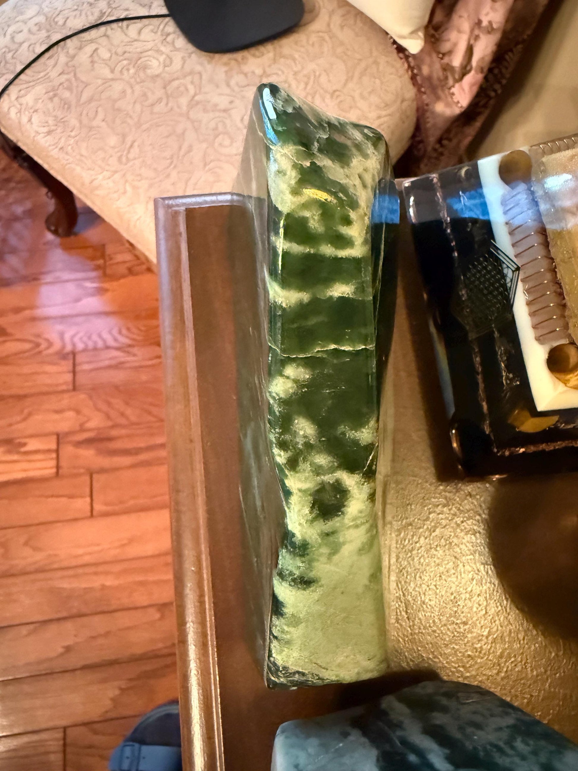 Authentic Nephrite Green Jade Freeform, new, gifts, altar, high vibration premium healing, 7.5”