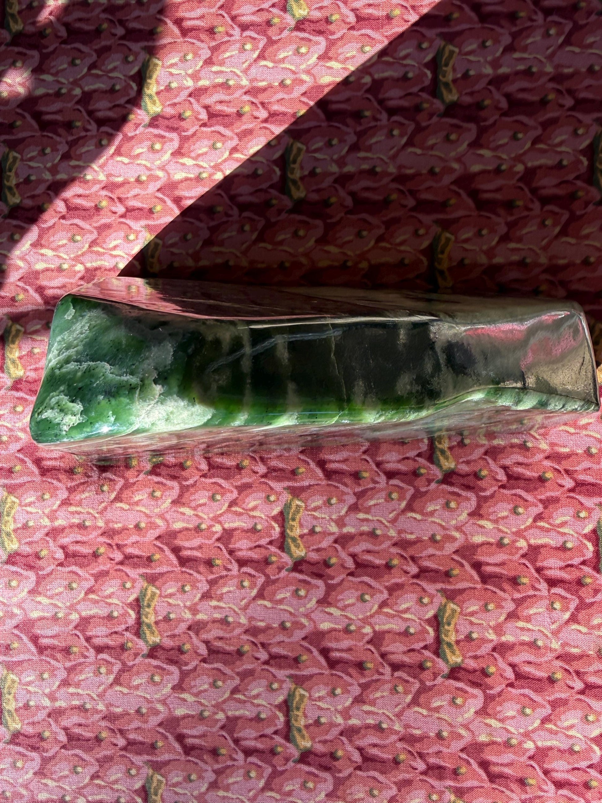 Authentic Nephrite Green Jade Freeform, new, gifts, altar, high vibration premium healing, 7.5”