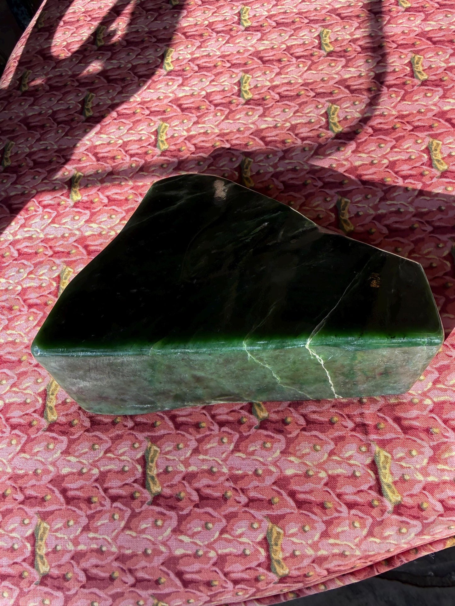 Authentic Nephrite Green Jade Freeform, new, gifts, altar, high vibration premium healing, 7.5”