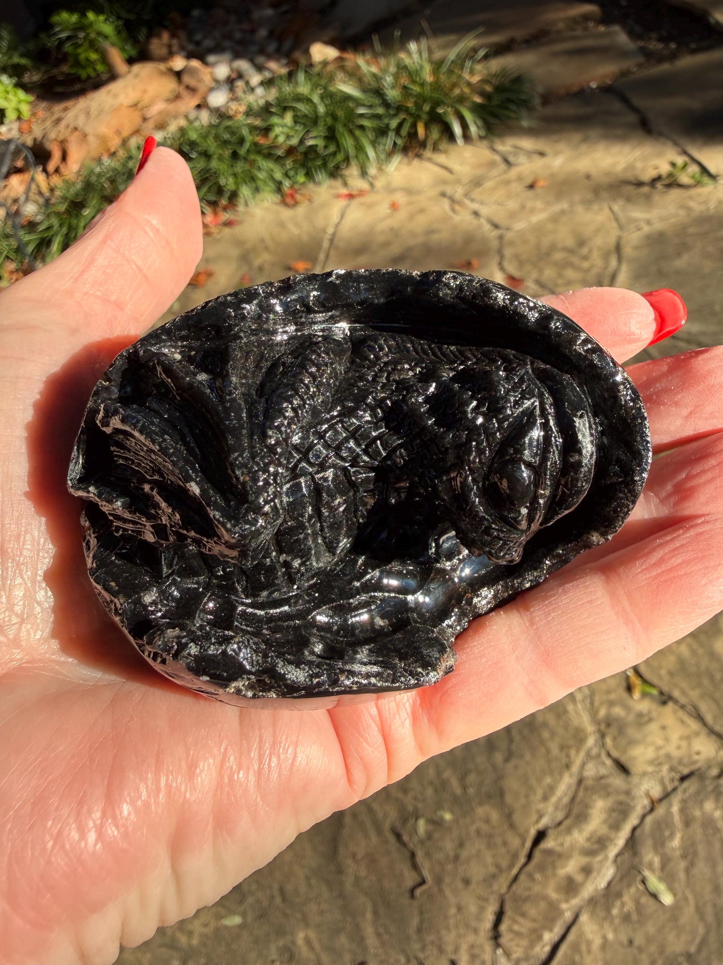 Very Rare Agni Manitite Tektite Dragon Egg 3”, beautifully carved, crystal healing, premium crystals