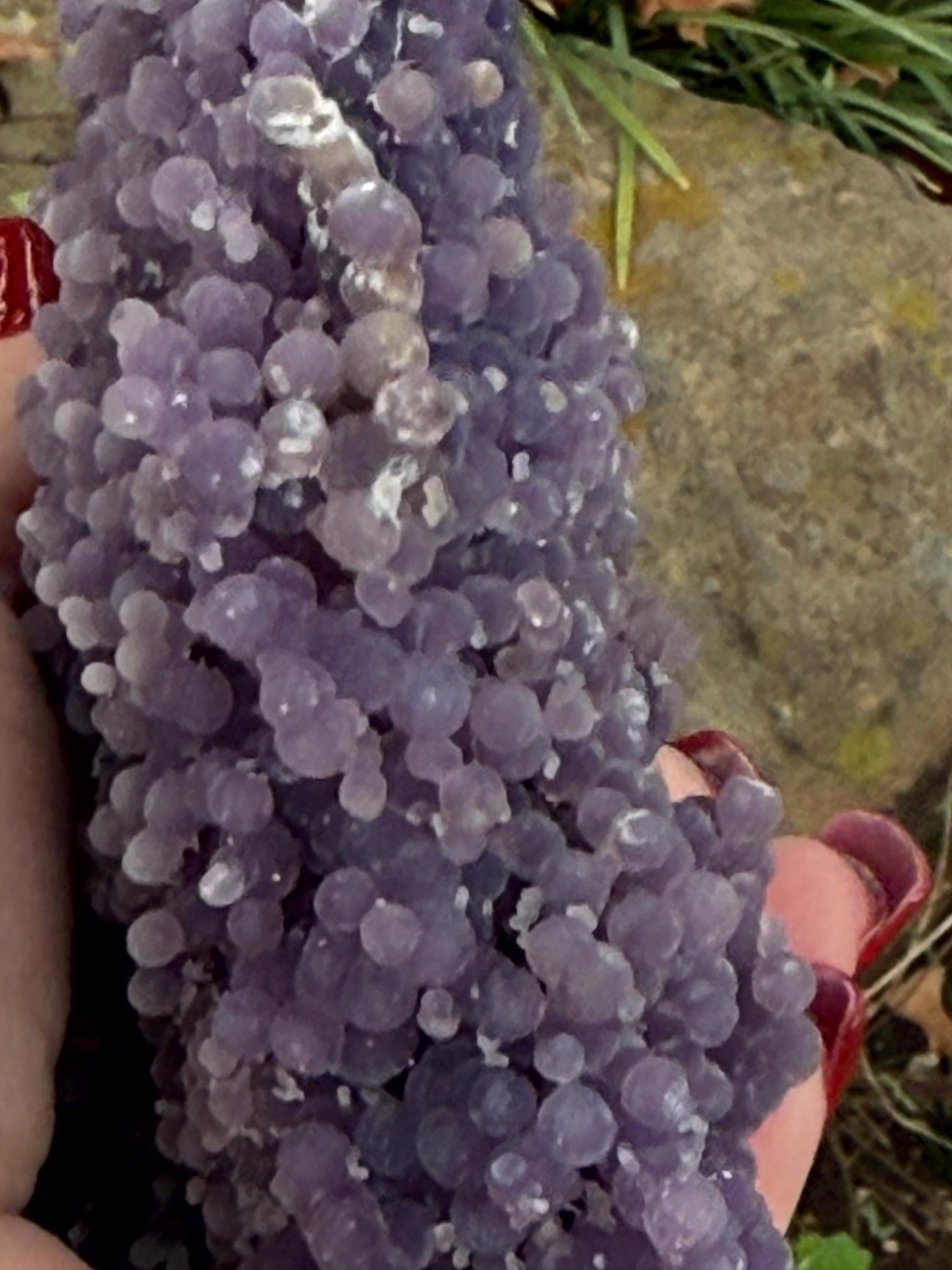 Sparkly Grape Agate Cluster Bed, gift, altar, statement piece, new, high vibration crystals, 6.5”