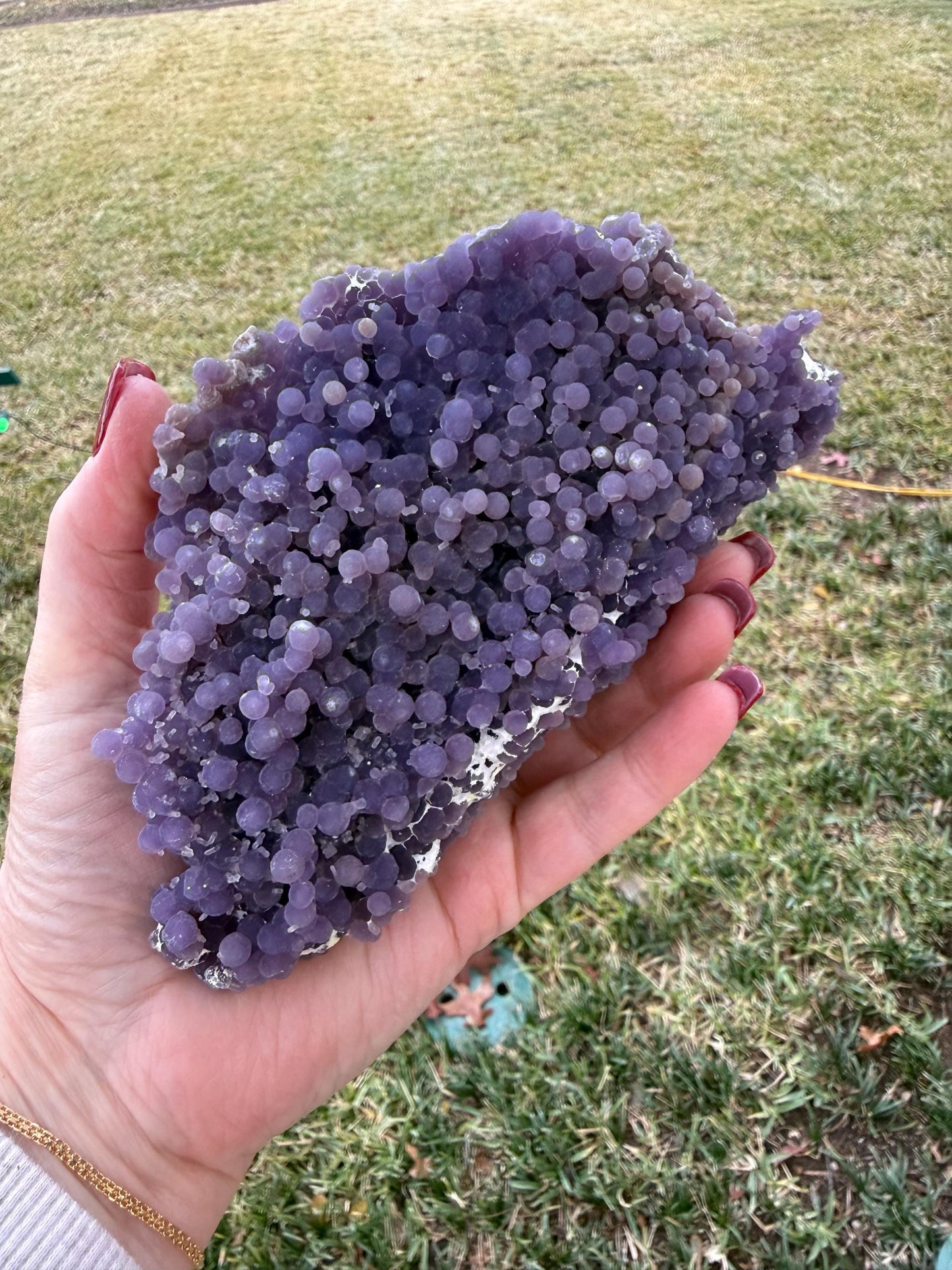 Sparkly Grape Agate Cluster Bed, gift, altar, statement piece, new, high vibration crystals, 6.5”