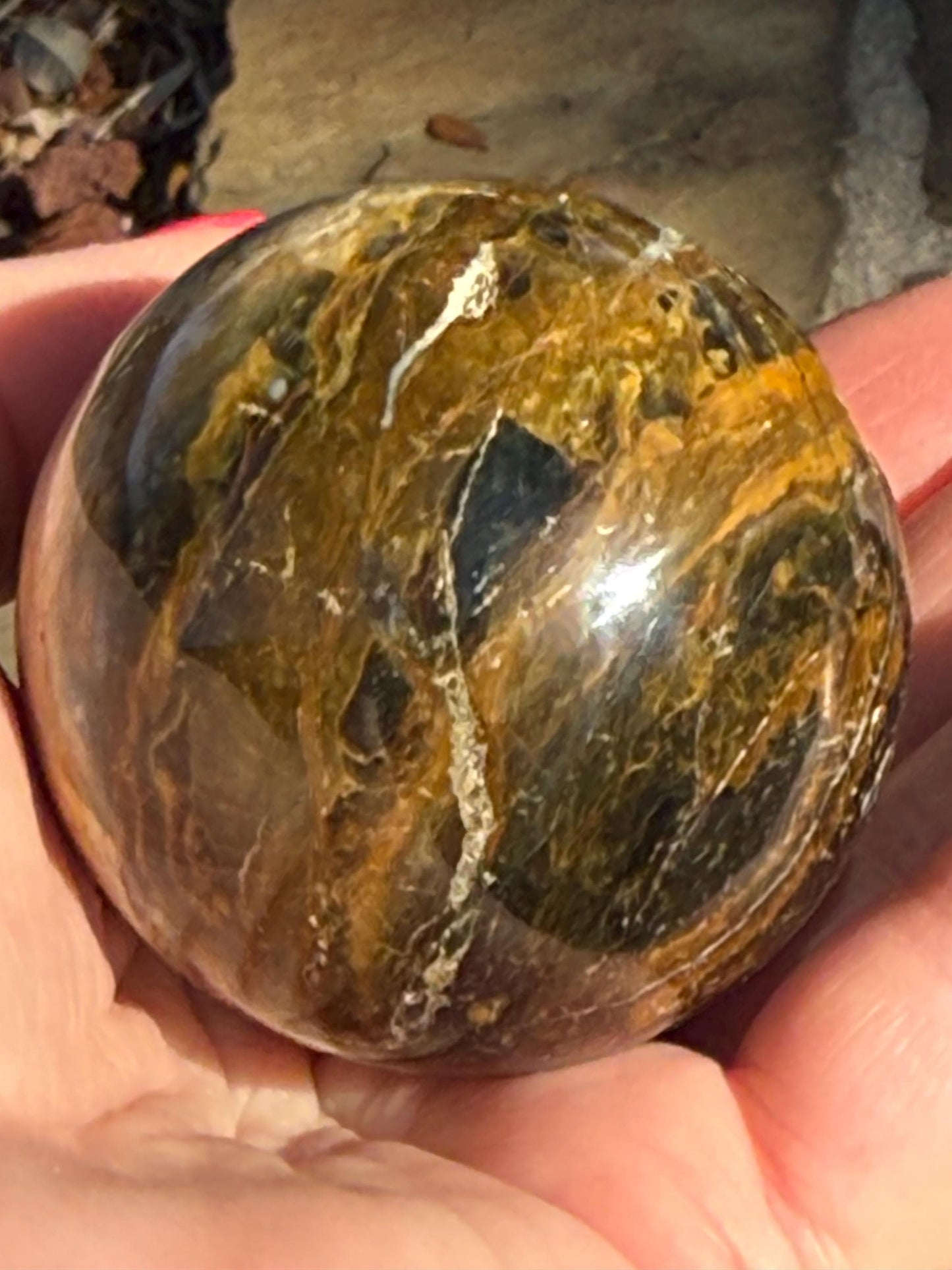 Blue Pietersite Sphere, New, altar, gift, crystal healing, high vibration crystals, 6.5”