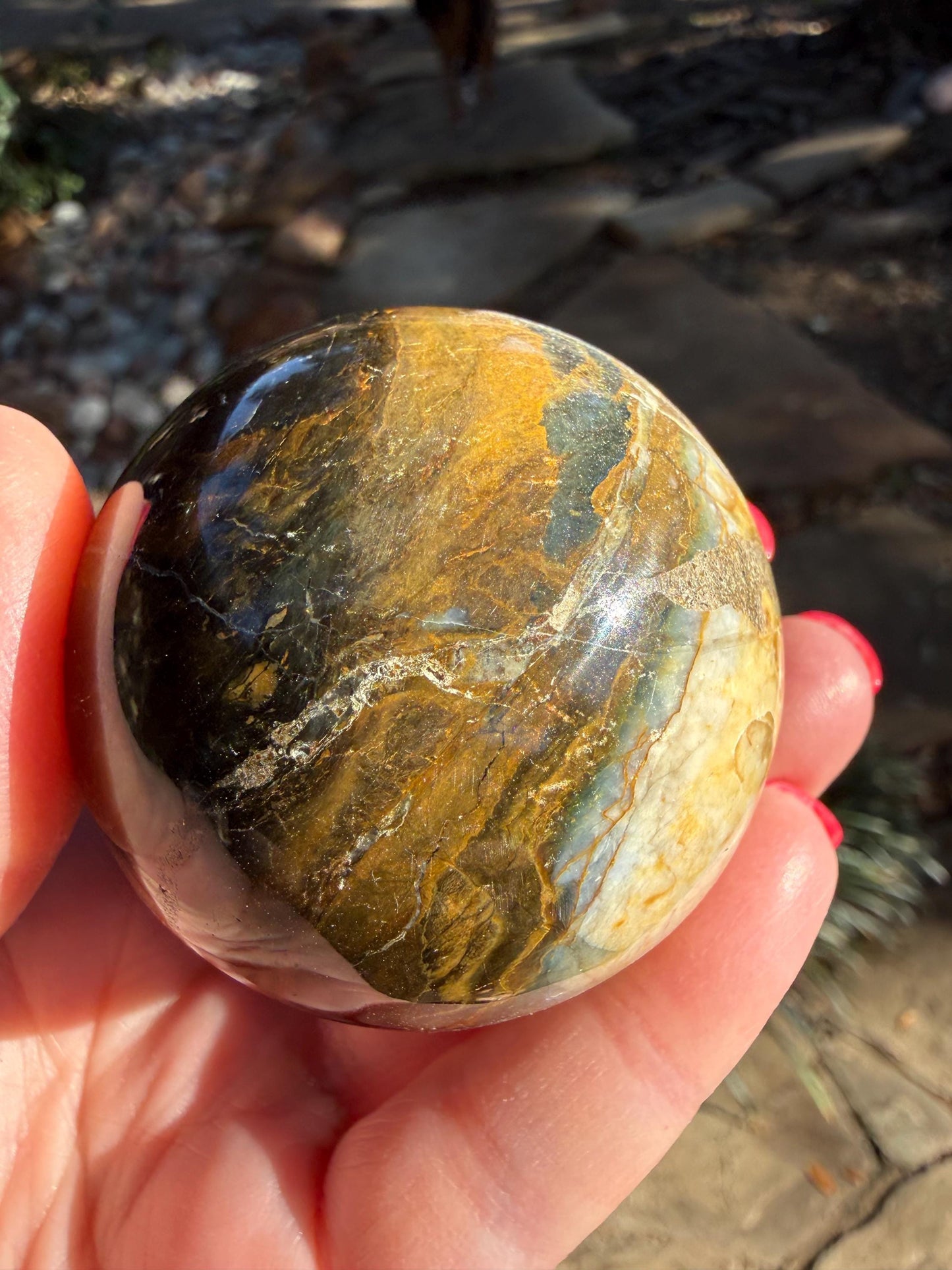 Blue Pietersite Sphere, New, altar, gift, crystal healing, high vibration crystals, 6.5”