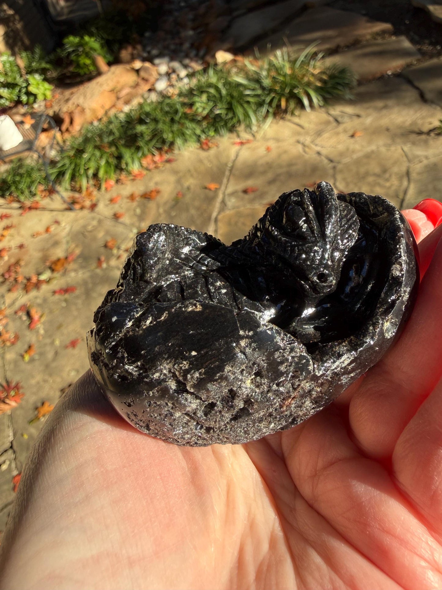 Very Rare Agni Manitite Tektite Dragon Egg 3”, beautifully carved, crystal healing, premium crystals