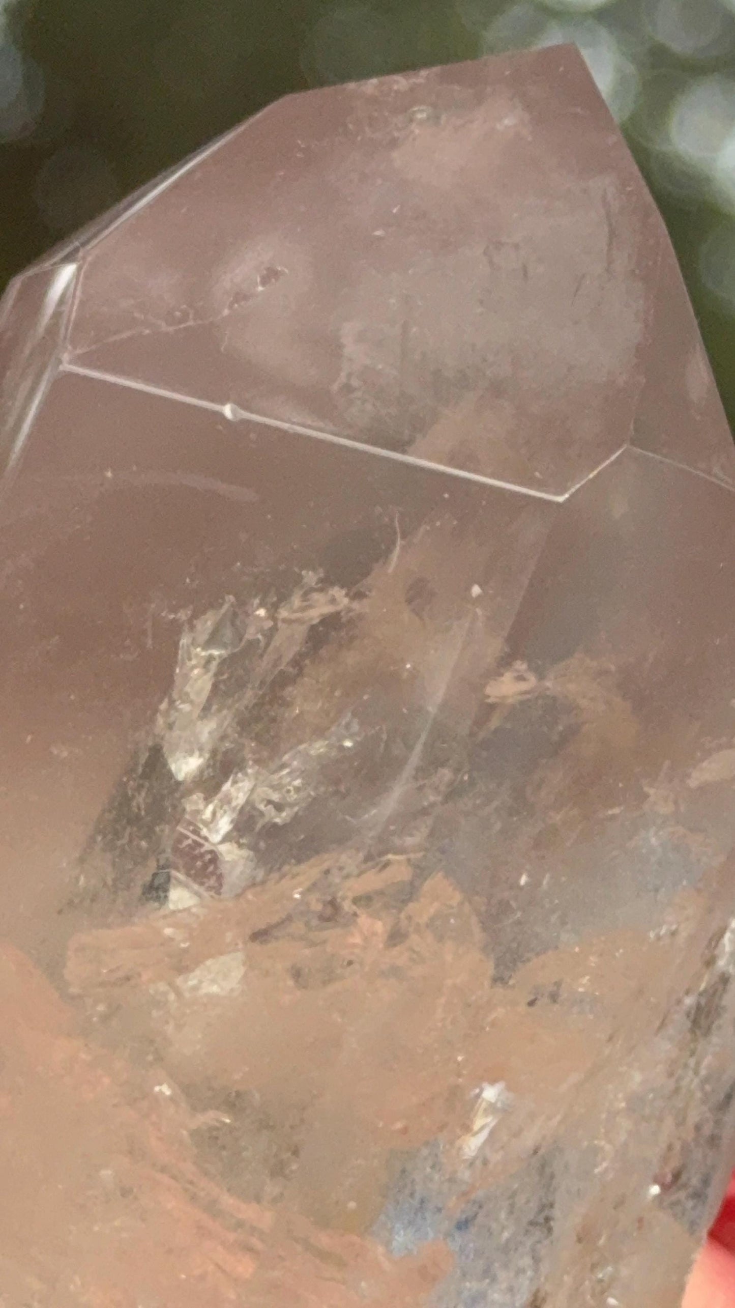 Large Rare Pink Lithium Lemurian, new, high quality, 2.75”, crystal healing, gift