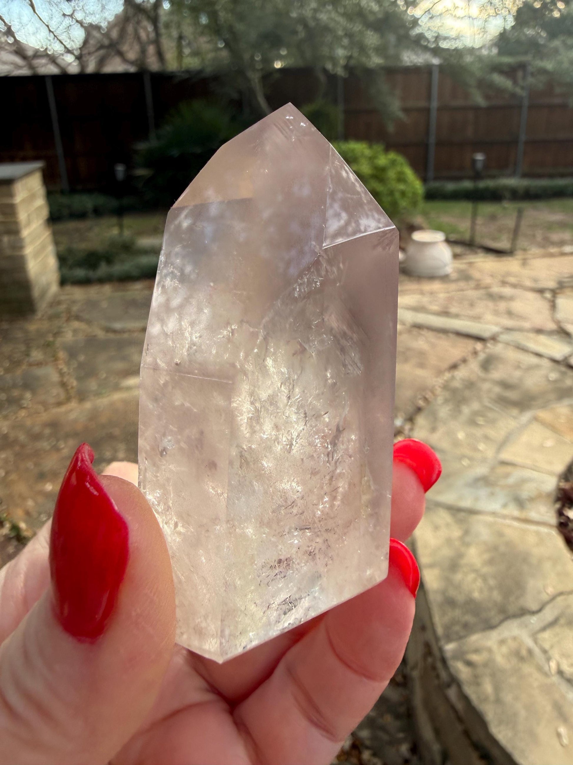 Large Rare Pink Lithium Lemurian, new, high quality, 2.75”, crystal healing, gift