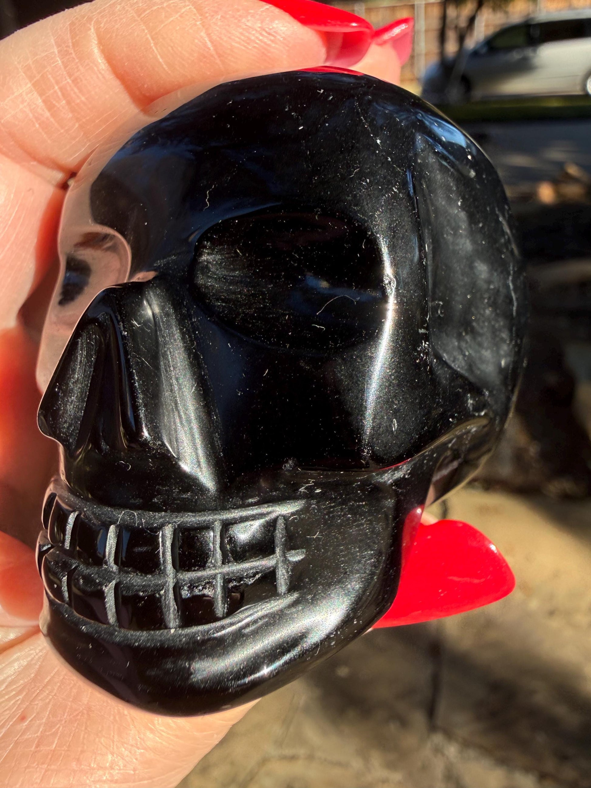 Black Obsidian Skull, 2.5”, crystal healing, crystals gift, reiki