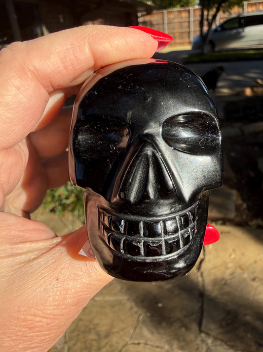 Black Obsidian Skull, 2.5”, crystal healing, crystals gift, reiki