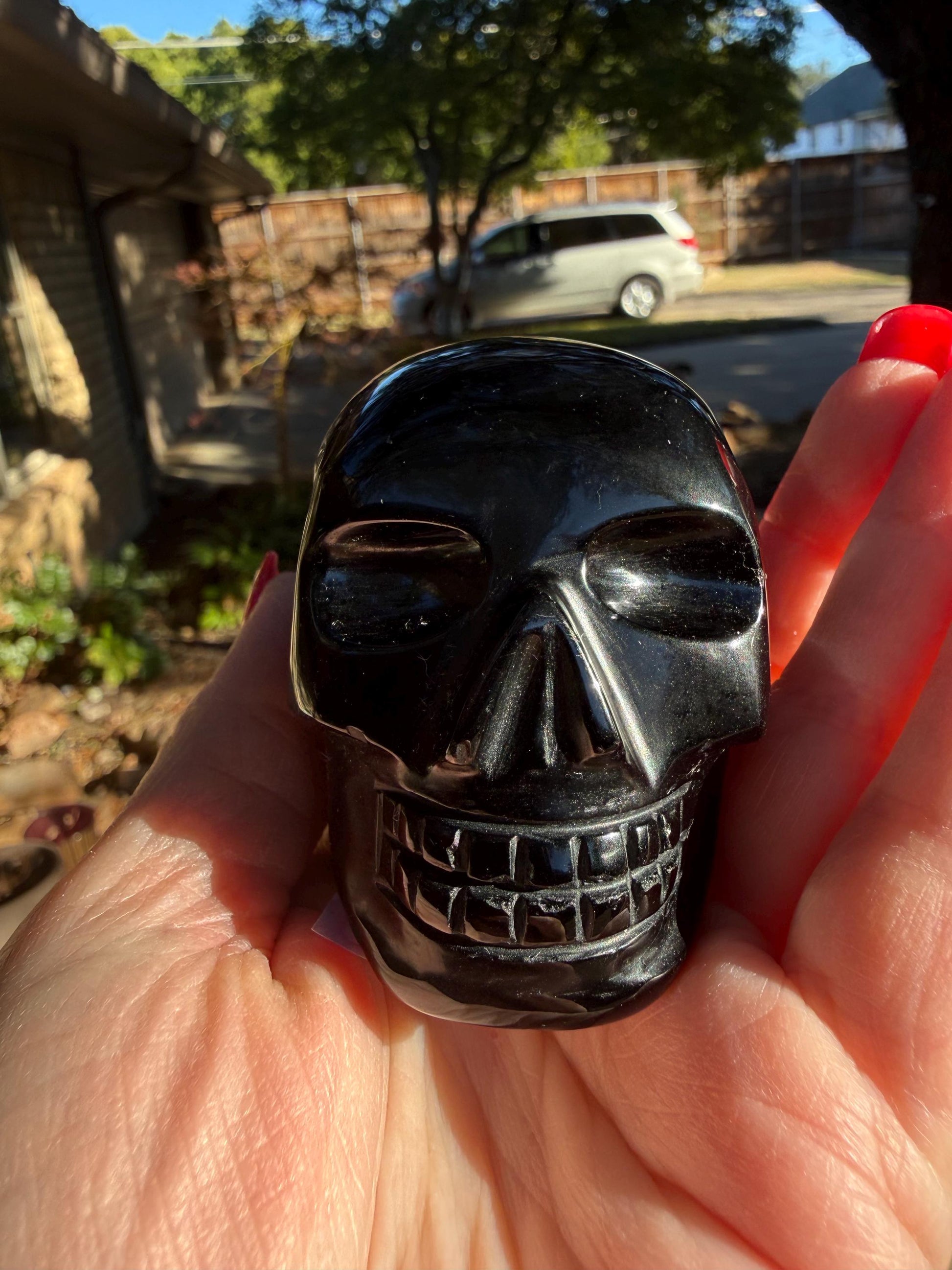 Black Obsidian Skull, 2.5”, crystal healing, crystals gift, reiki