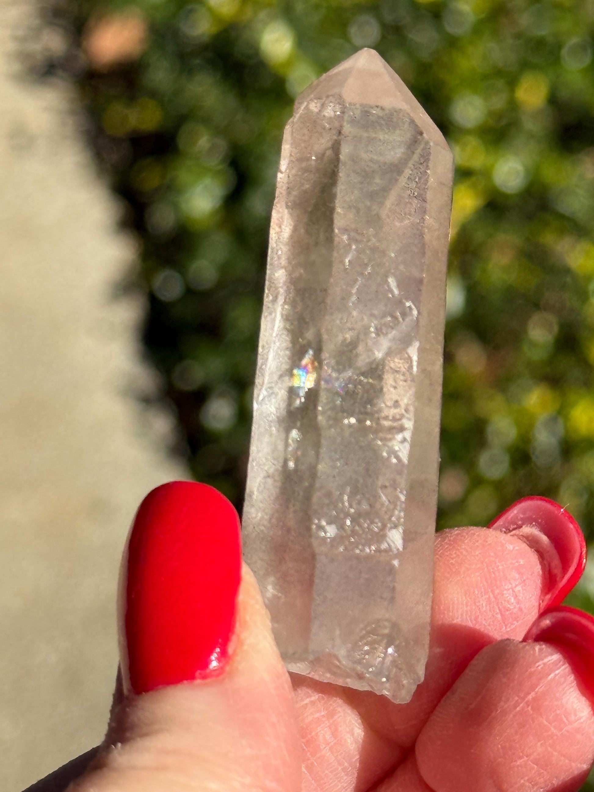 Purple Lemurian Twin Wand, new, high quality, striations, crystal healing, 2.3”