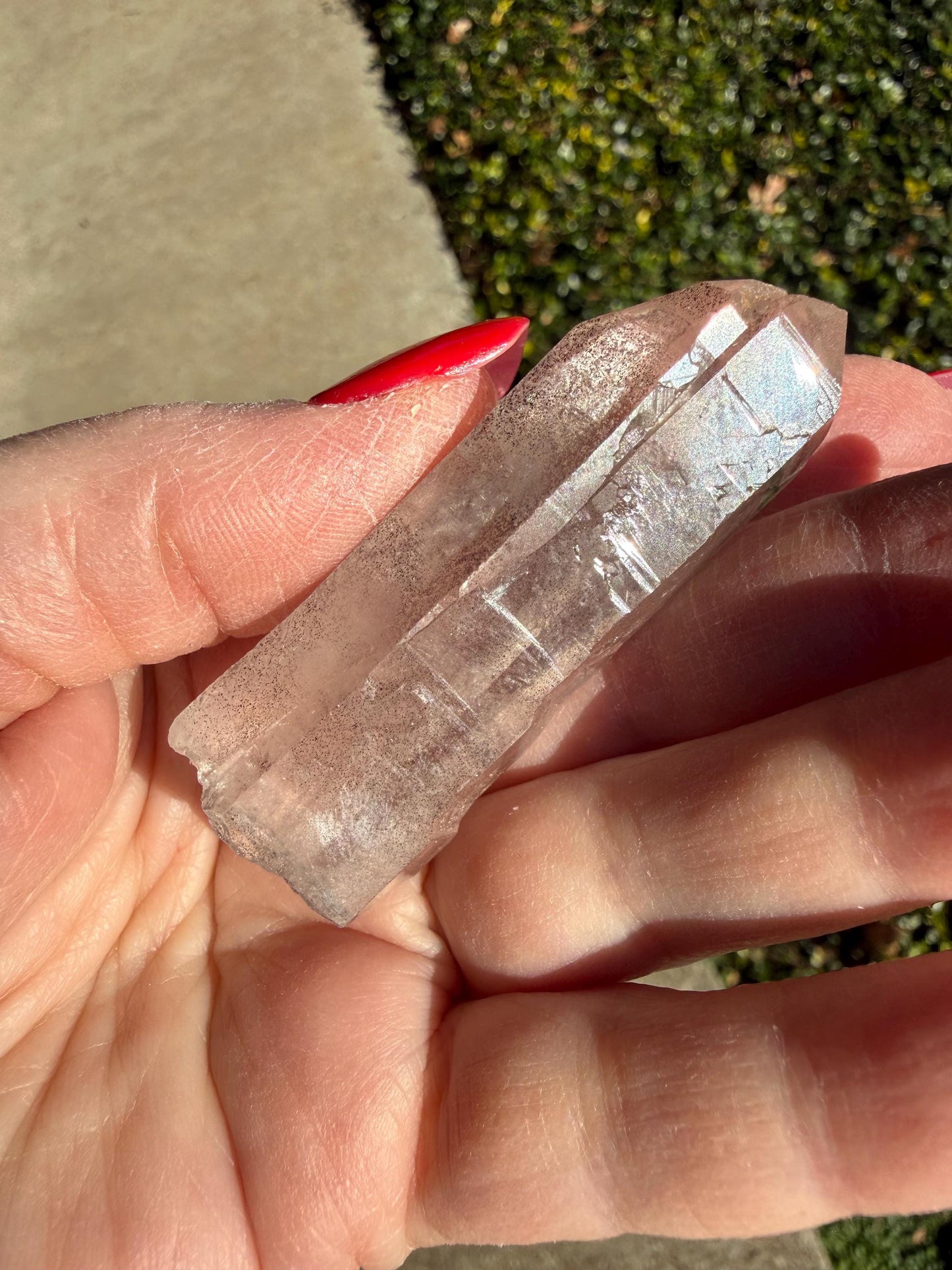 Purple Lemurian Twin Wand, new, high quality, striations, crystal healing, 2.3”