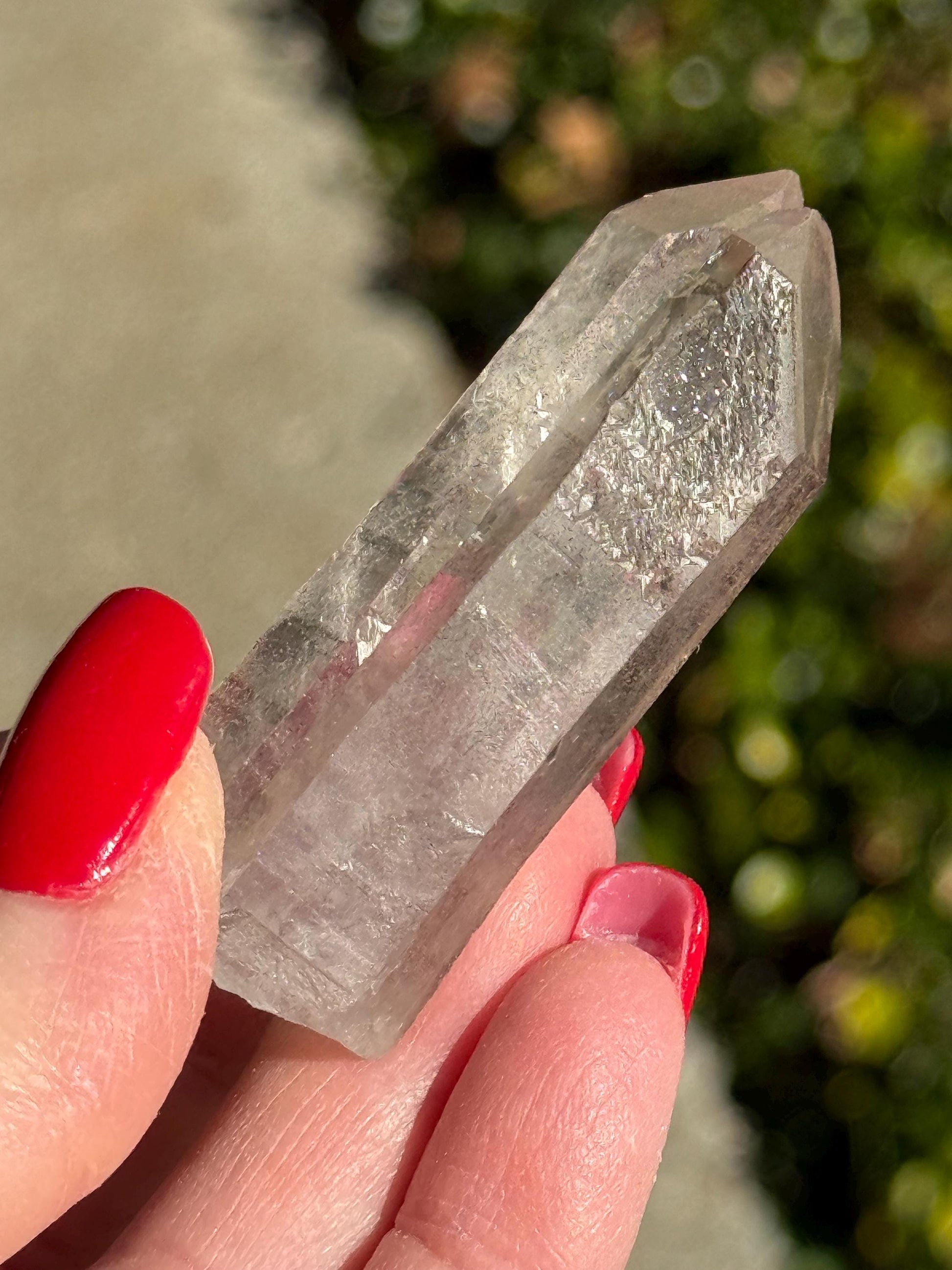 Purple Lemurian Twin Wand, new, high quality, striations, crystal healing, 2.3”